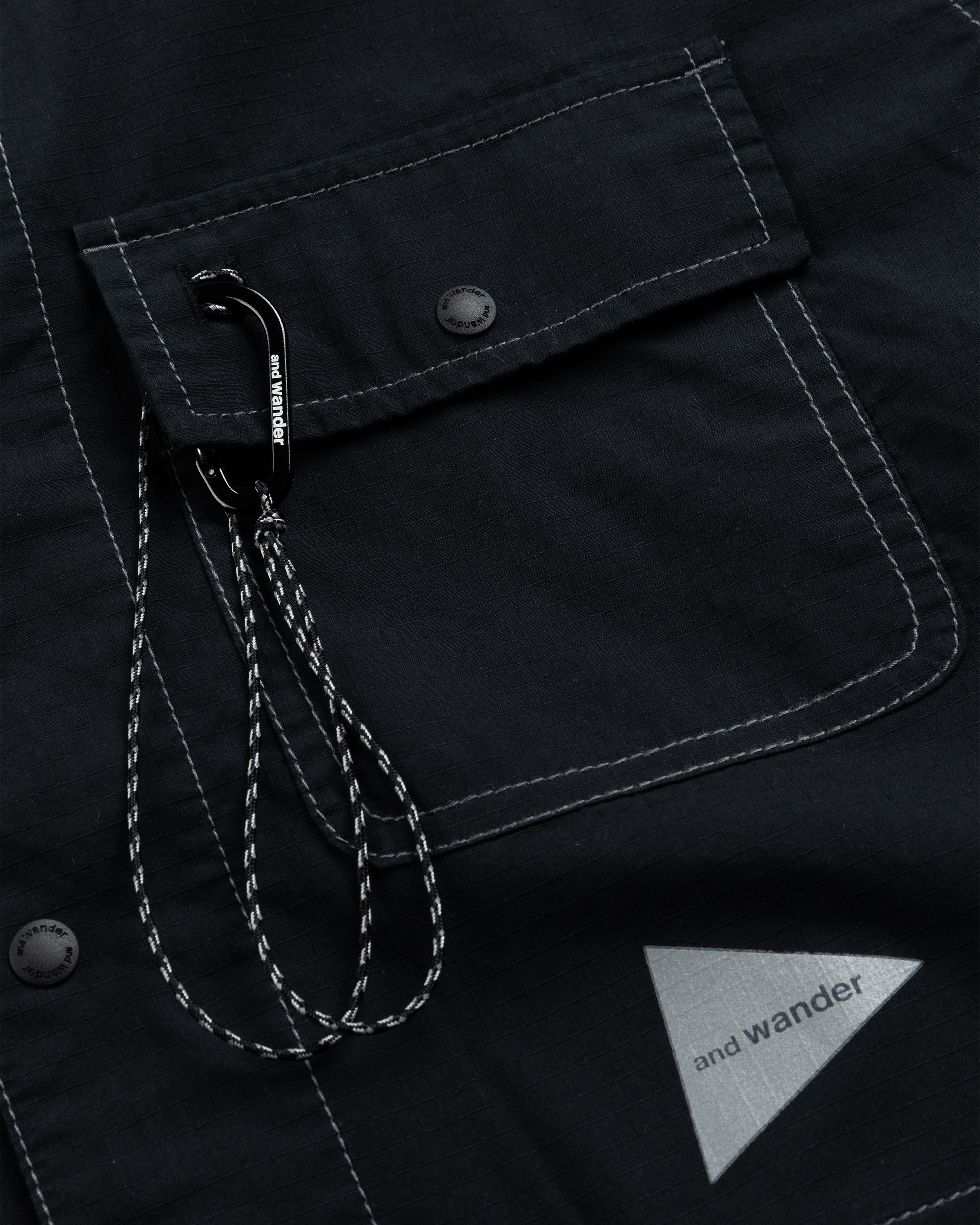 And Wander - Dry Ripstop Shirt Jacket Black - Clothing - Black - Image 5