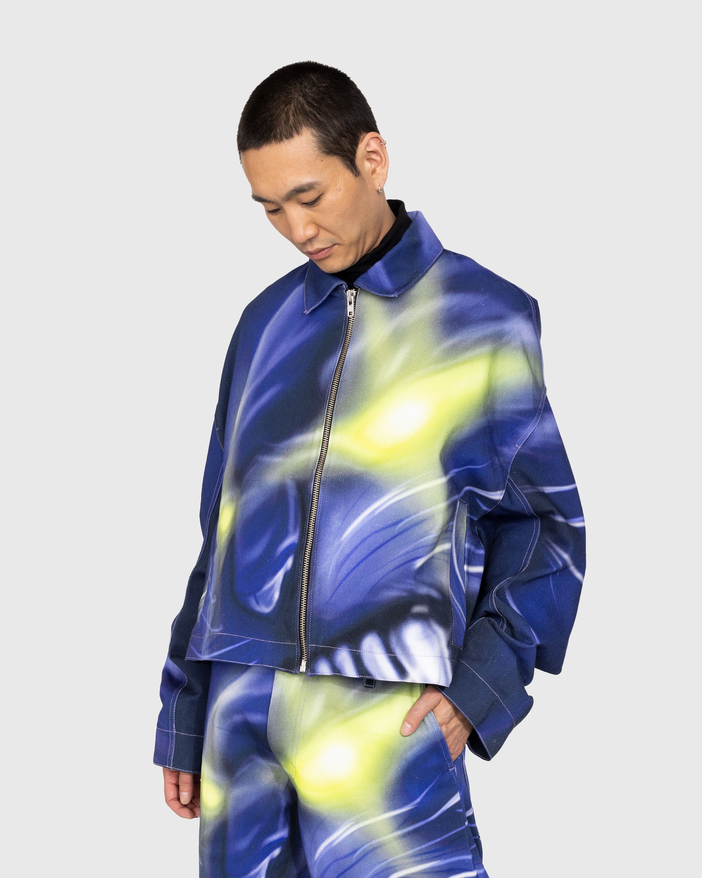 Gerrit Jacob - Printed Denim Jacket Blue - Clothing - Blue - Image 2
