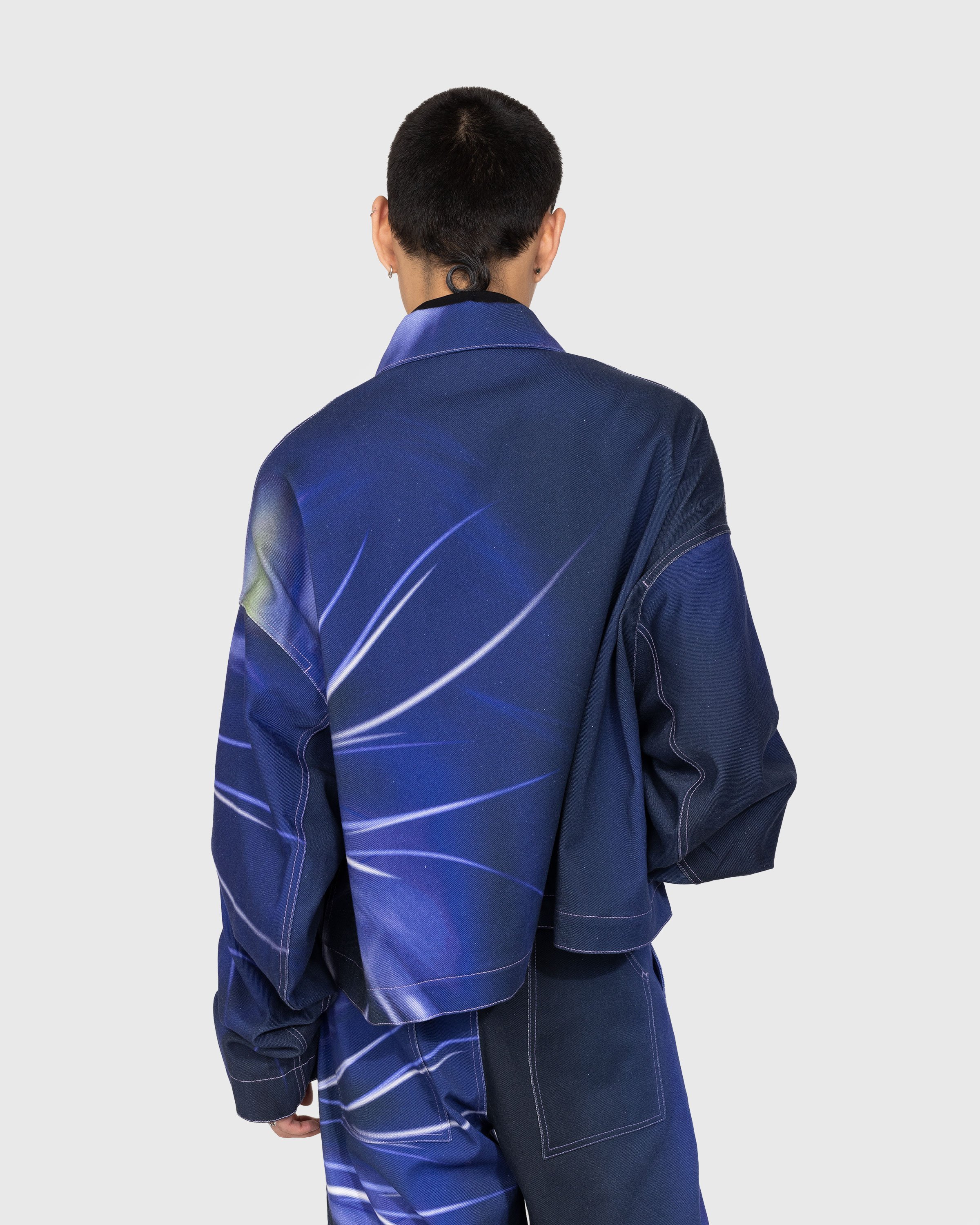 Gerrit Jacob - Printed Denim Jacket Blue - Clothing - Blue - Image 3