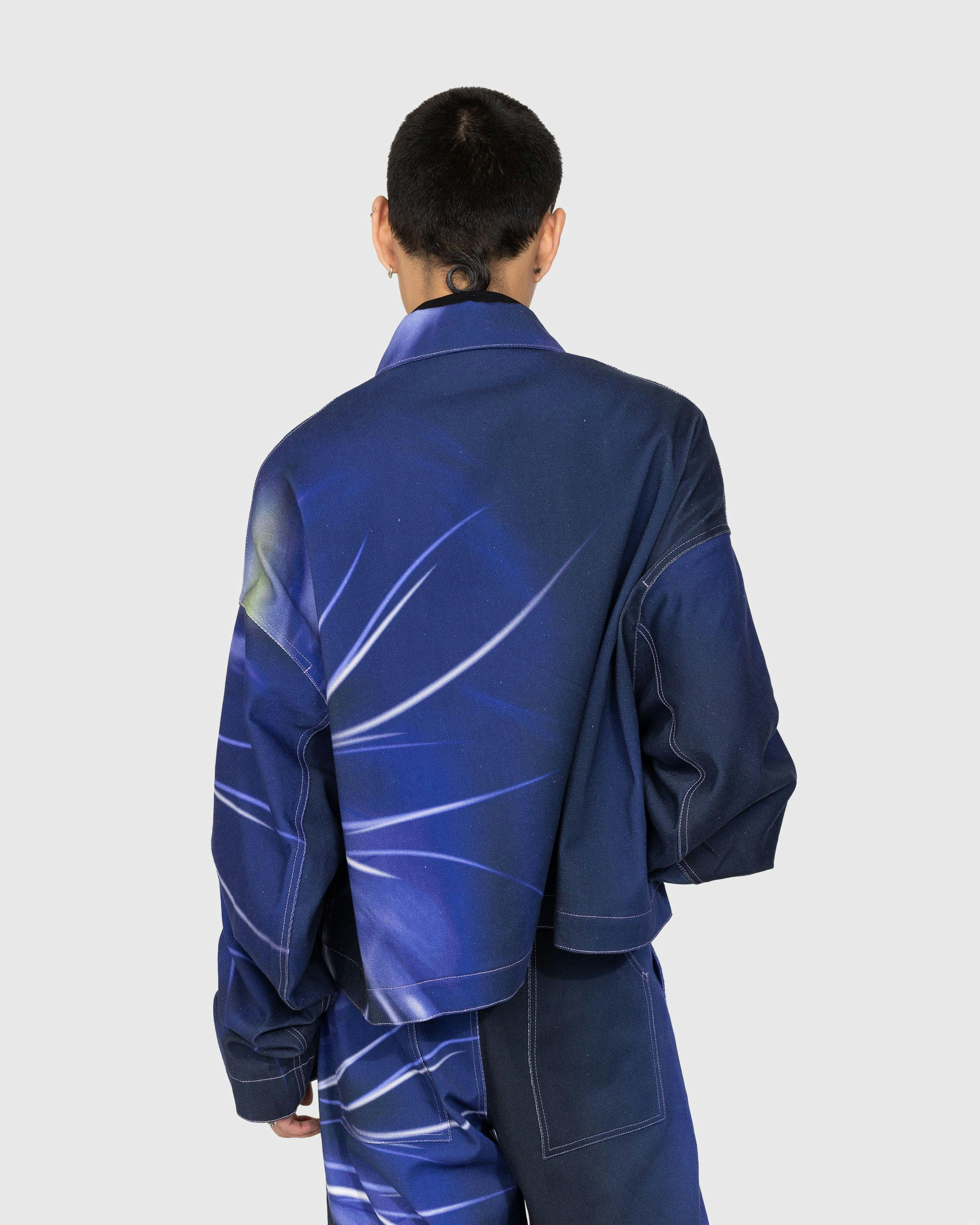 Gerrit Jacob - Printed Denim Jacket Blue - Clothing - Blue - Image 3