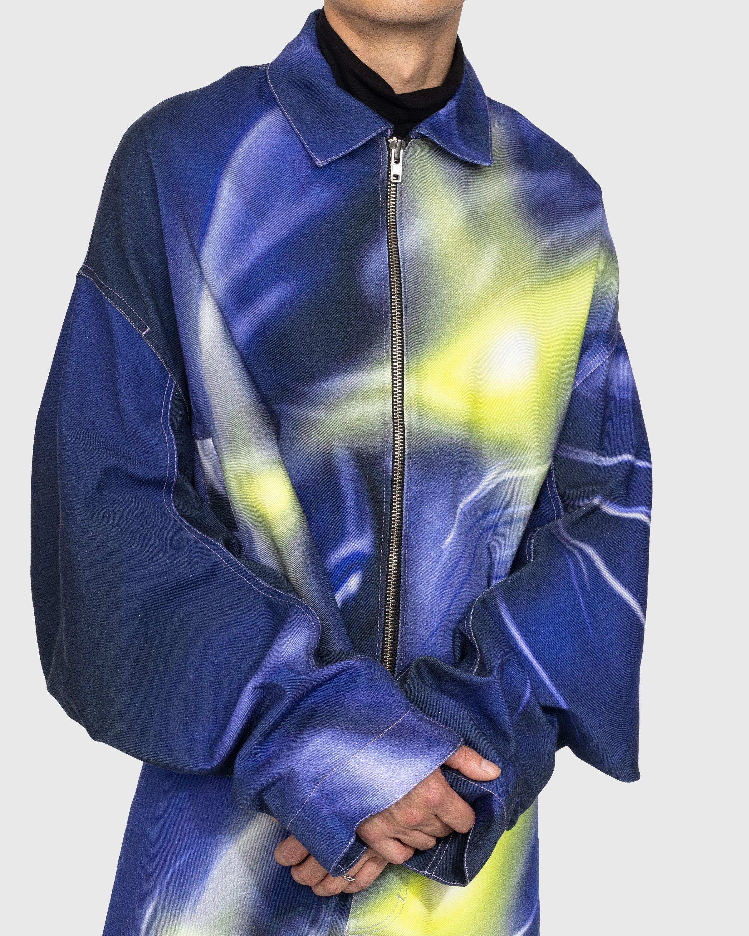 Gerrit Jacob - Printed Denim Jacket Blue - Clothing - Blue - Image 4
