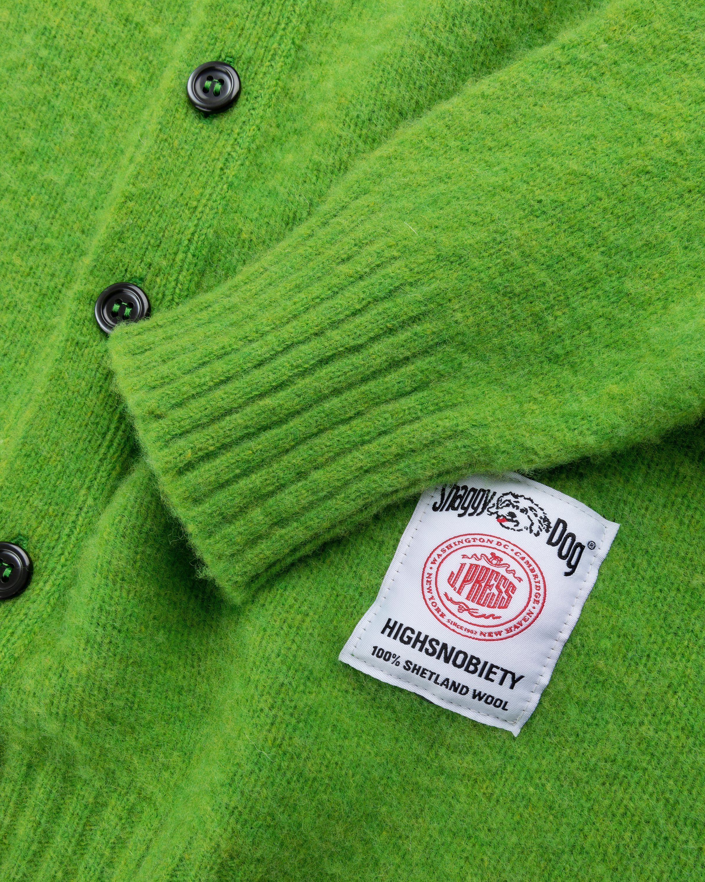 J. Press x Highsnobiety - Shaggy Dog Cardigan Green - Clothing - Green - Image 5