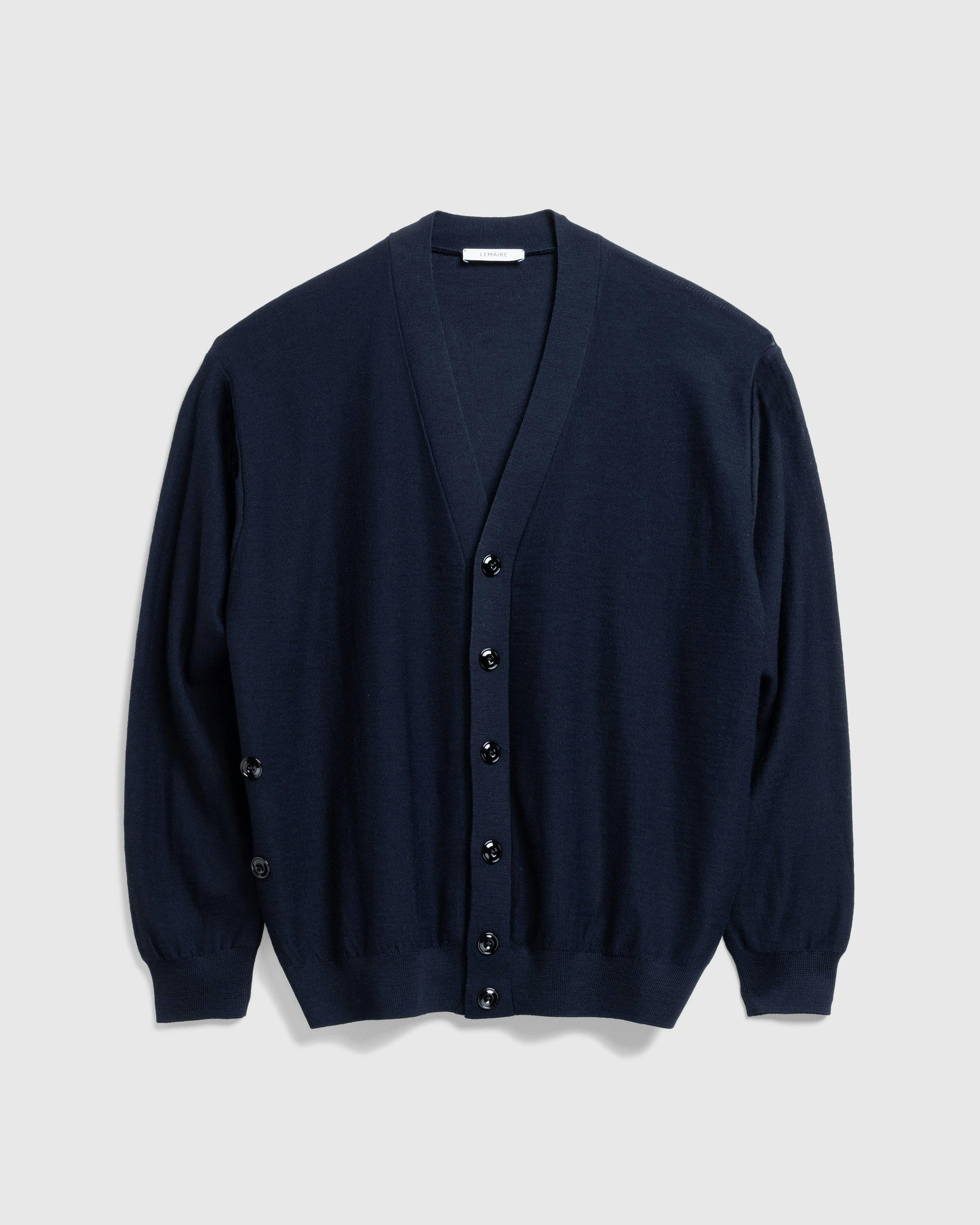 Lemaire – Relaxed Twisted Cardigan Dark Navy | Highsnobiety Shop