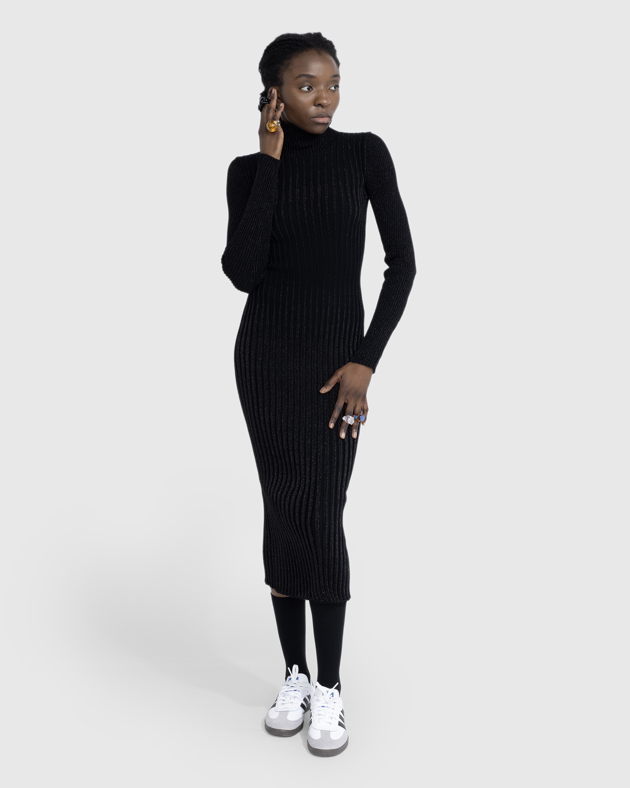 Jean Paul Gaultier - High Neck Long Dress Black - Clothing - Black - Image 2