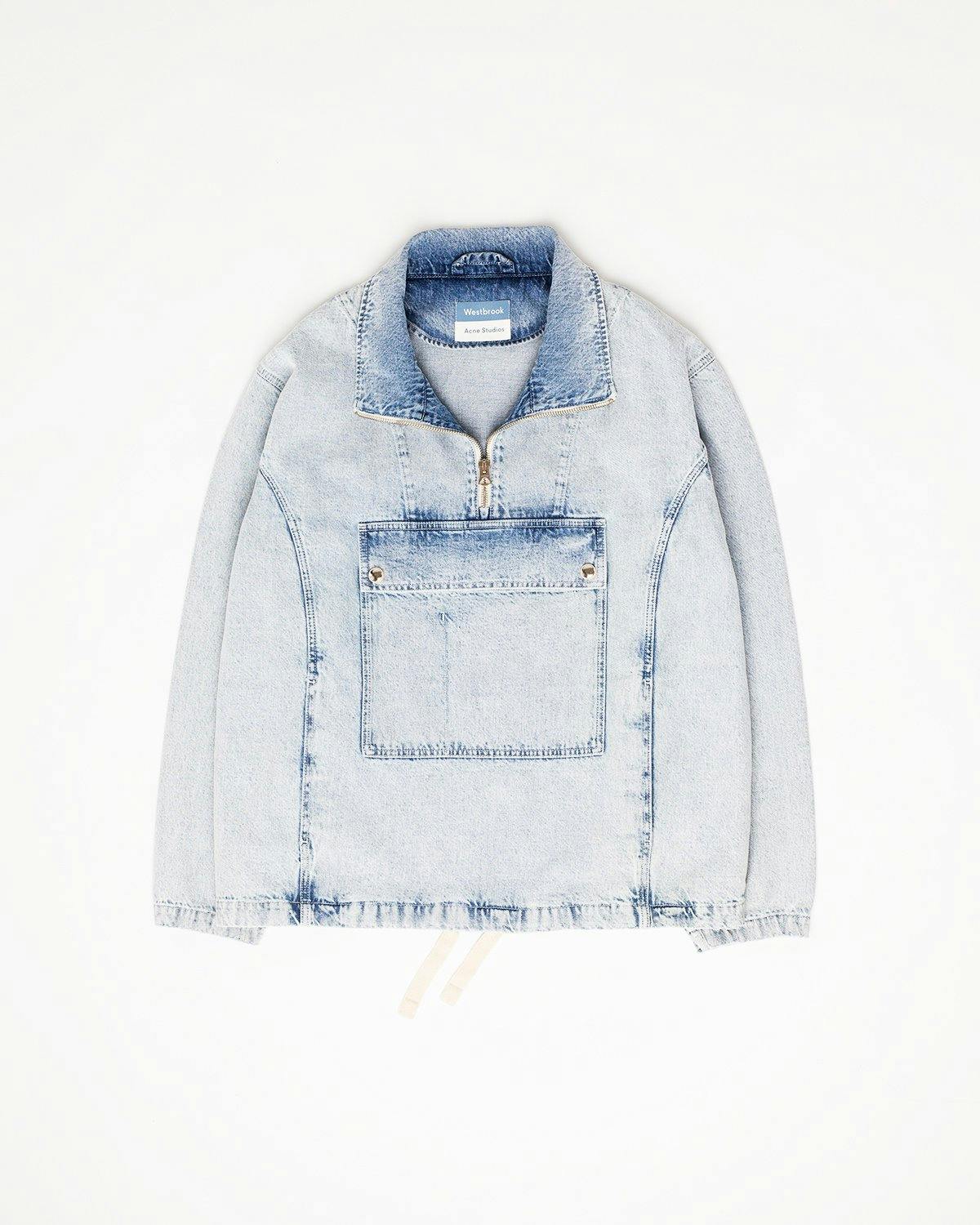 Acne Studios - Half-Zip Denim Anorak Washed Light Blue - Clothing - Blue - Image 1