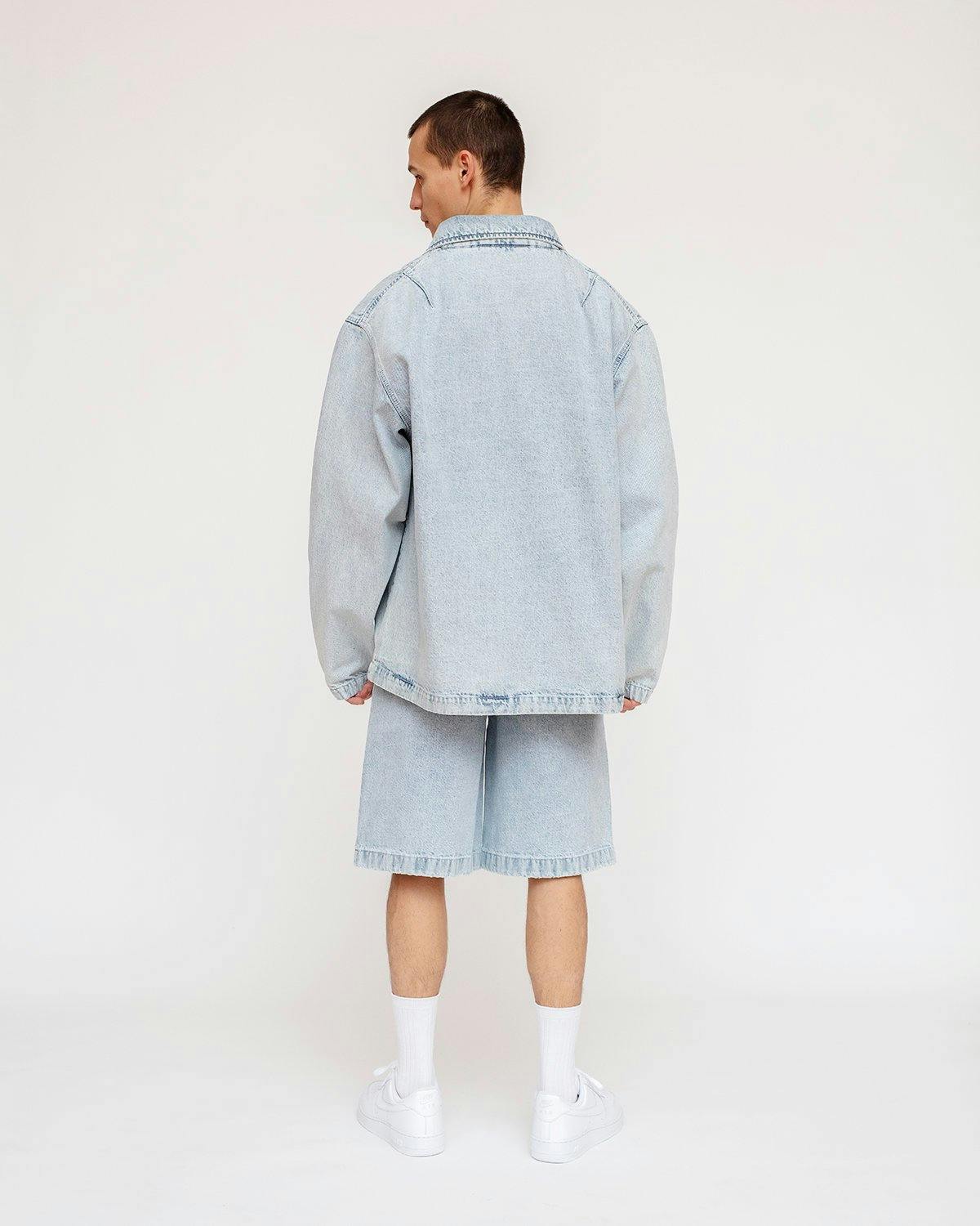 Acne Studios - Half-Zip Denim Anorak Washed Light Blue - Clothing - Blue - Image 5