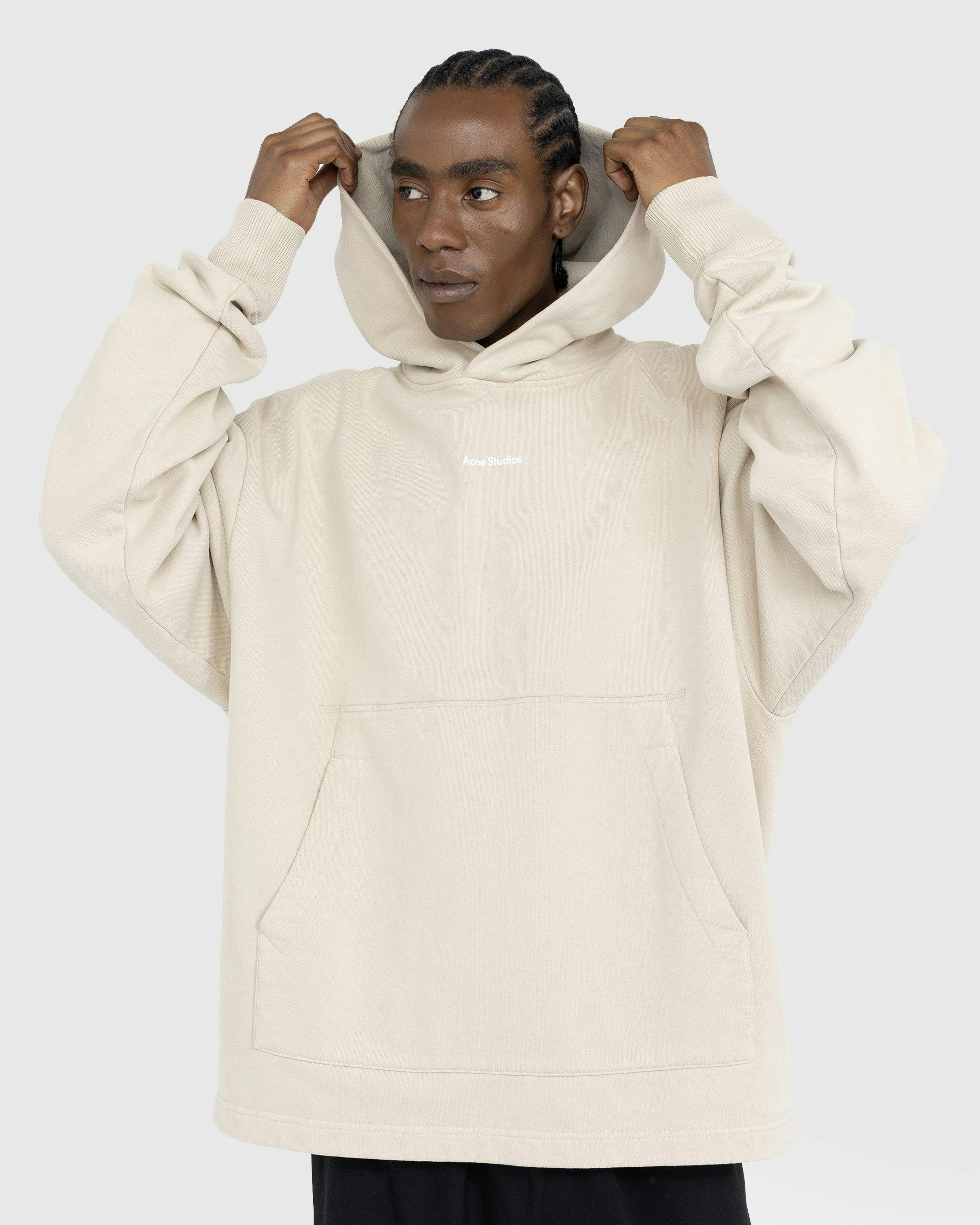 Acne Studios - Organic Cotton Logo Hoodie Champagne Beige - Clothing - Beige - Image 2