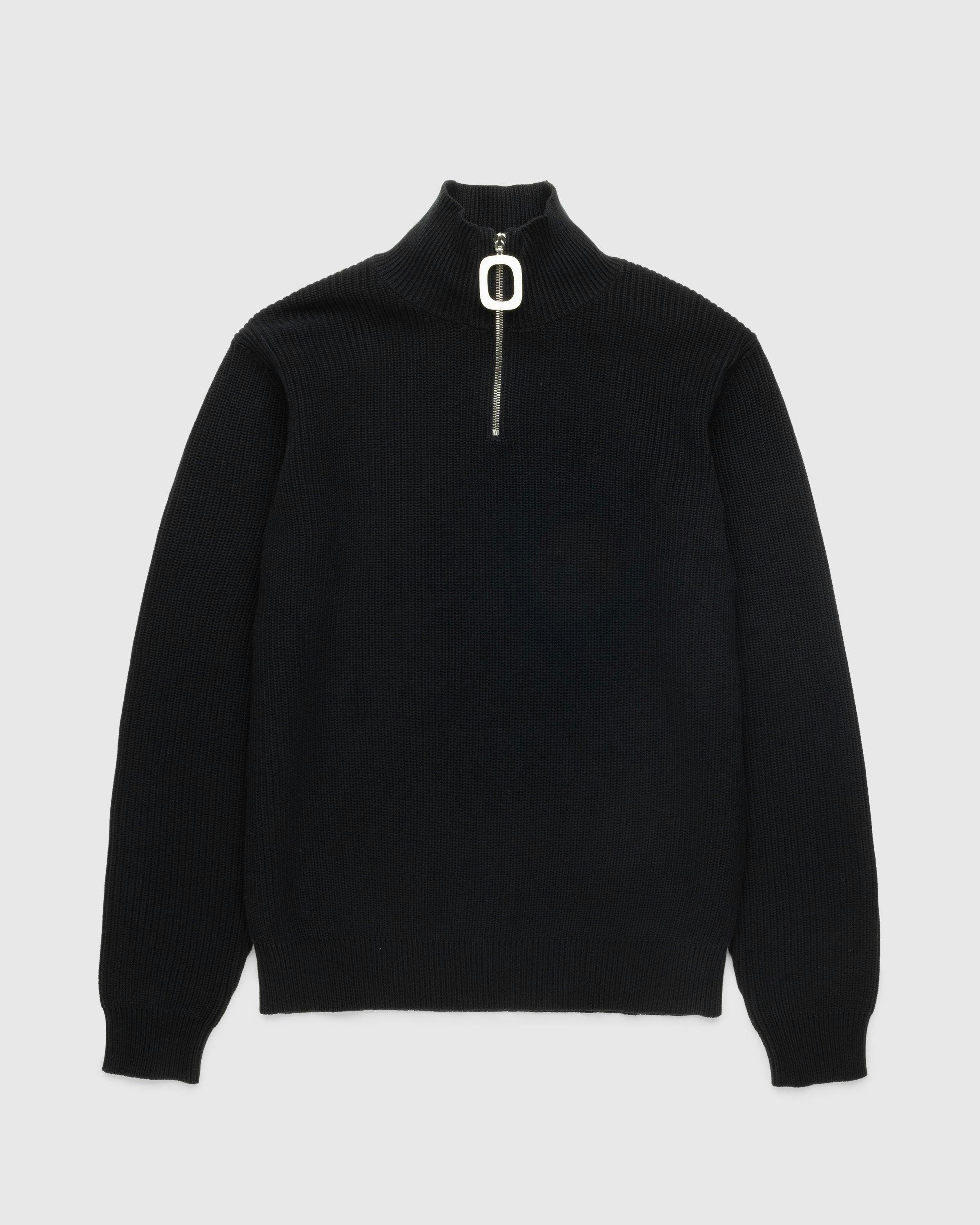 J.W. Anderson - Half Zip Jumper Black - Clothing - Black - Image 1