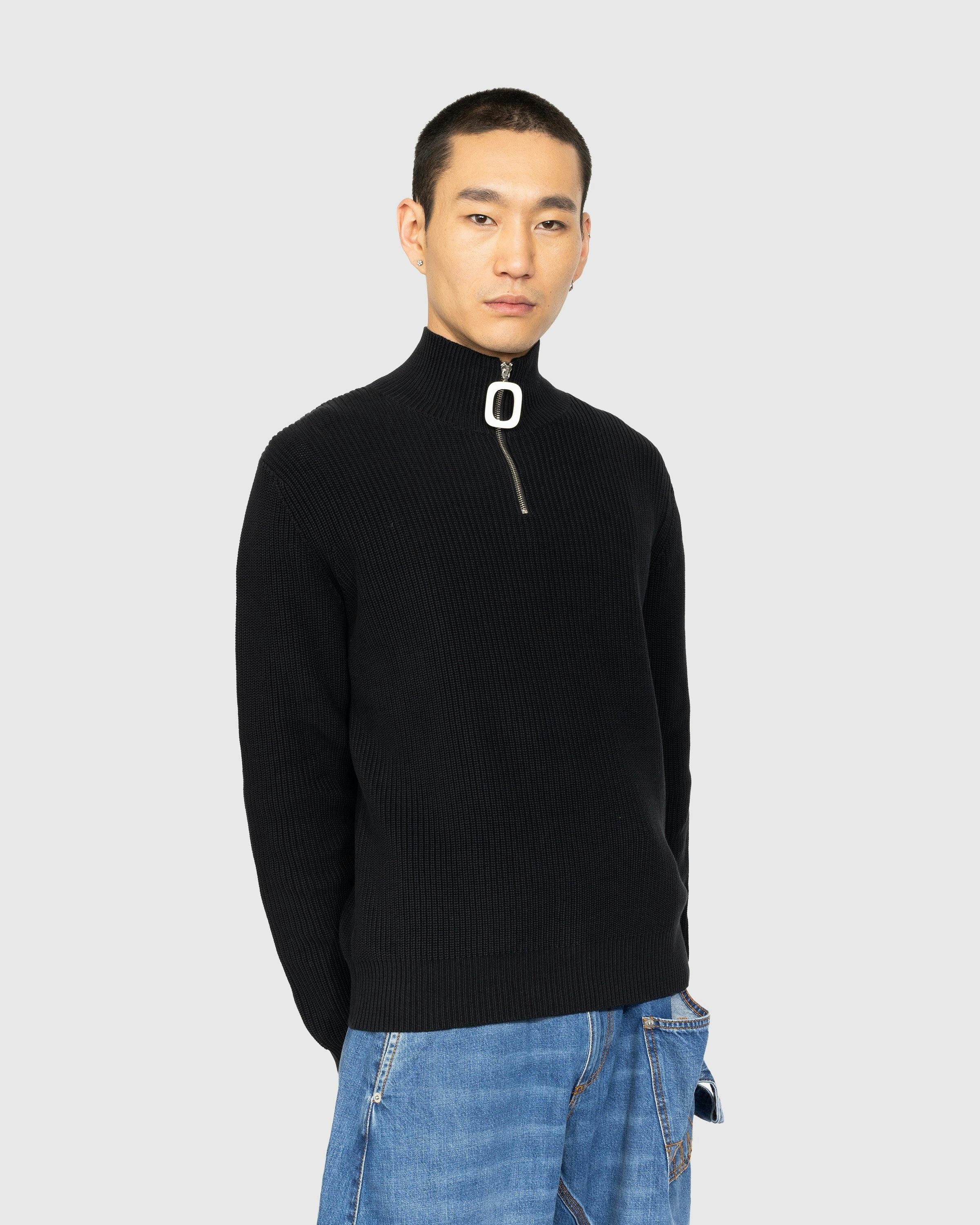 J.W. Anderson - Half Zip Jumper Black - Clothing - Black - Image 2