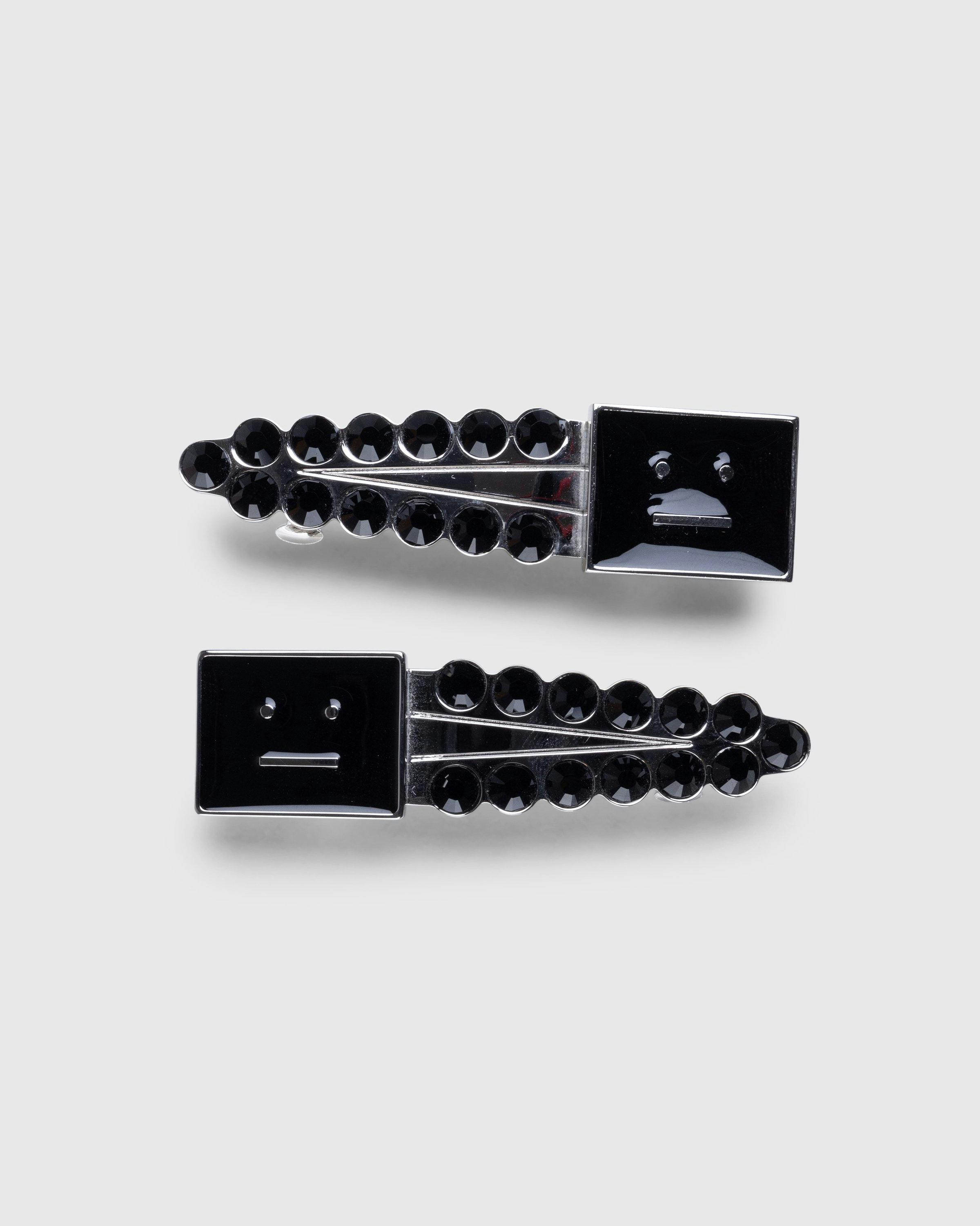 Acne Studios - face Logo Hair Clips Black - Accessories - Black - Image 1