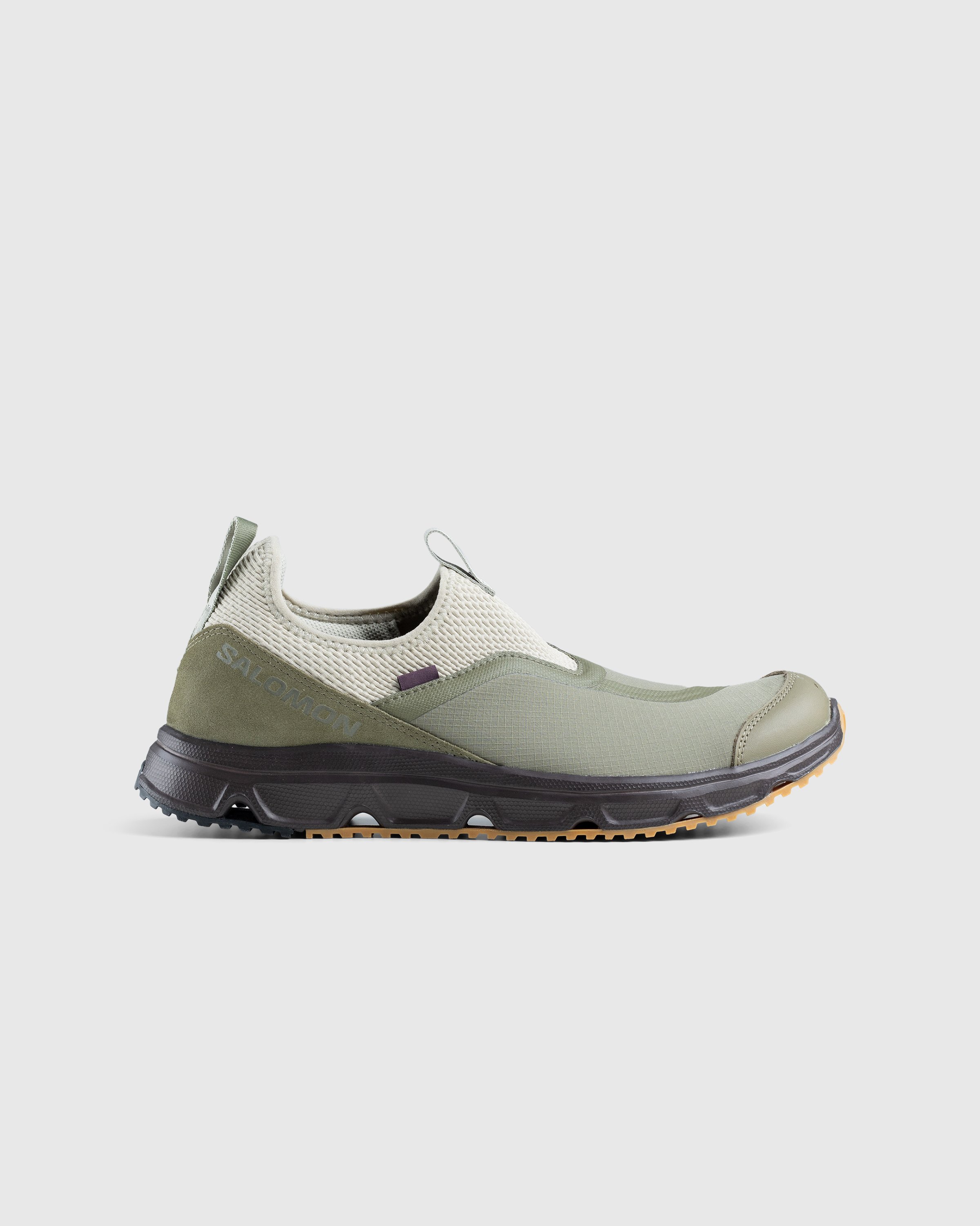 Salomon x PAS NORMAL STUDIOS - RX Snug Moss Grey/Deep Lichen Green/Black Coffee - Footwear - Green - Image 1