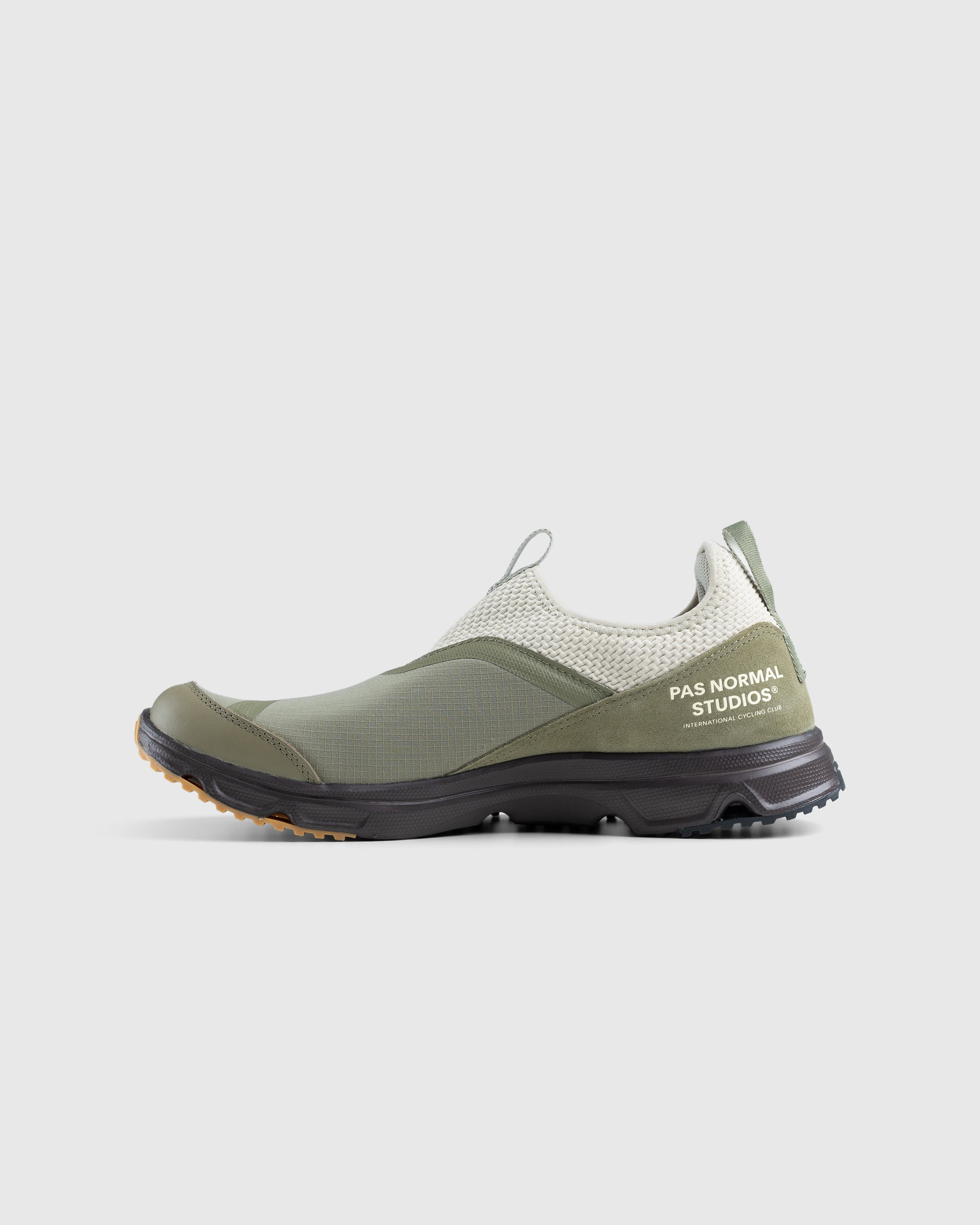 Salomon x PAS NORMAL STUDIOS - RX Snug Moss Grey/Deep Lichen Green/Black Coffee - Footwear - Green - Image 2