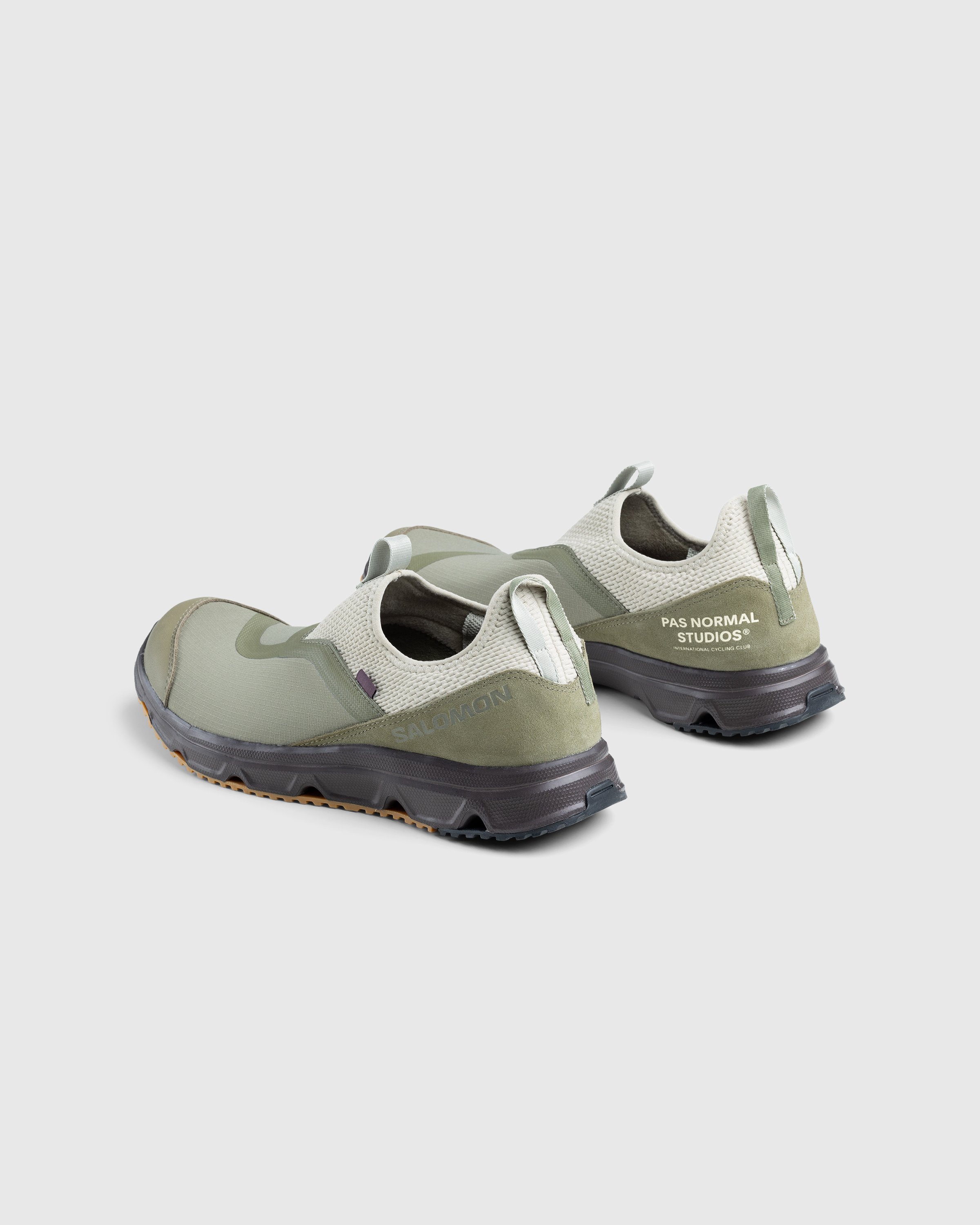 Salomon x PAS NORMAL STUDIOS - RX Snug Moss Grey/Deep Lichen Green/Black Coffee - Footwear - Green - Image 4