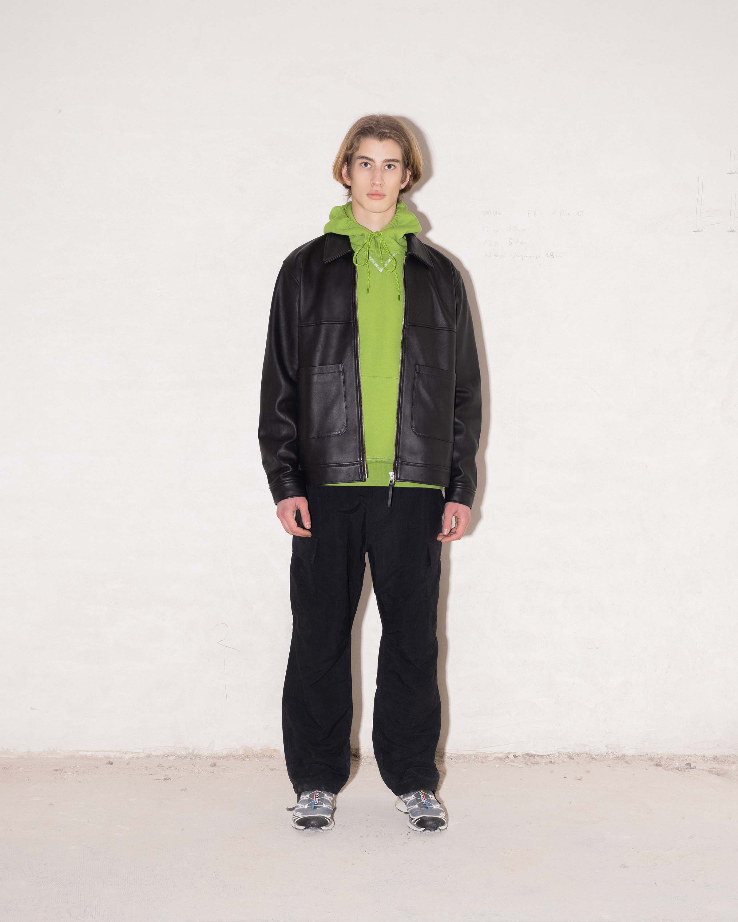 Highsnobiety - Leather Jacket Olive Green - Clothing - Green - Image 6