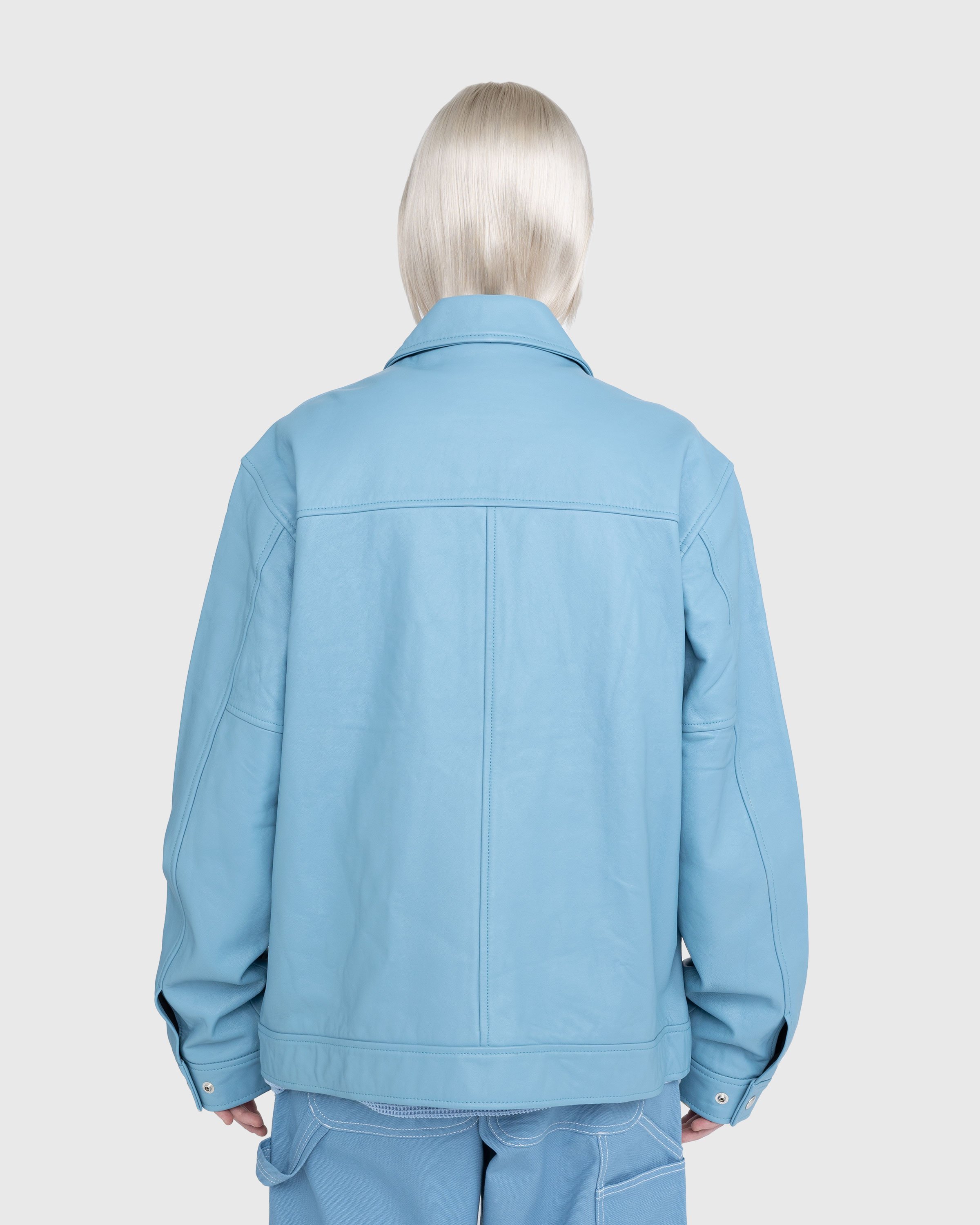 Highsnobiety - Leather Jacket Baby Blue - Clothing - Blue - Image 9