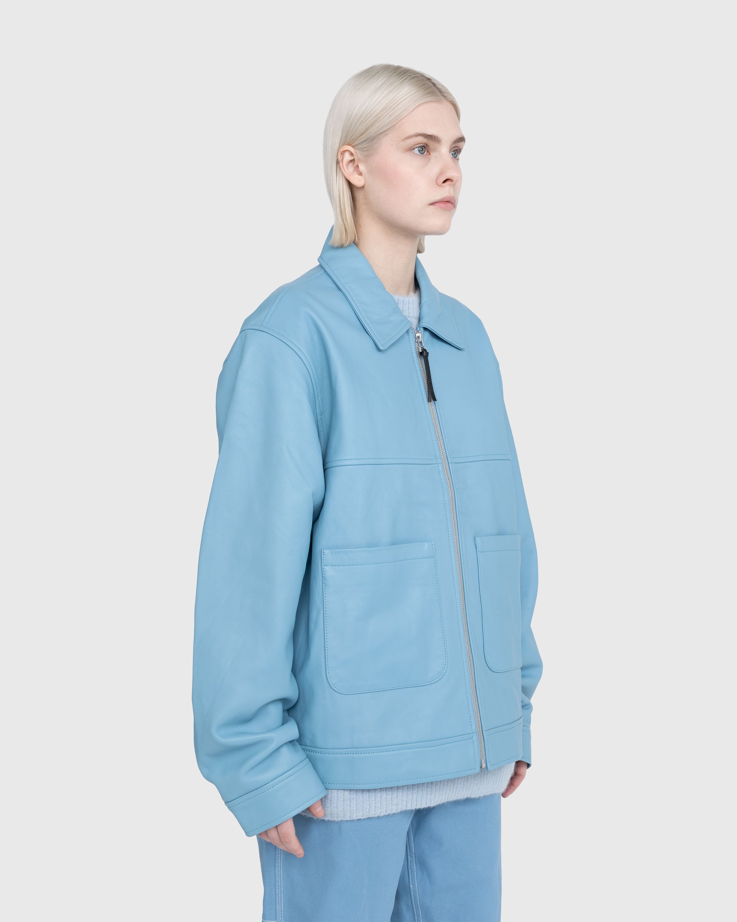 Highsnobiety - Leather Jacket Baby Blue - Clothing - Blue - Image 10