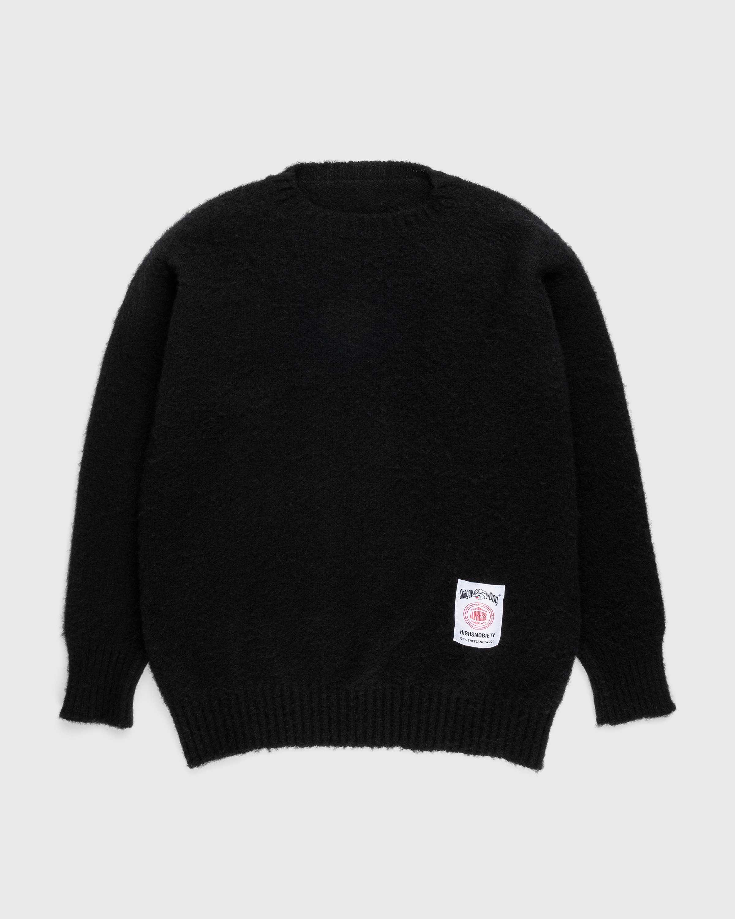J. Press x Highsnobiety - Shaggy Dog Solid Sweater Black - Clothing - Black - Image 1