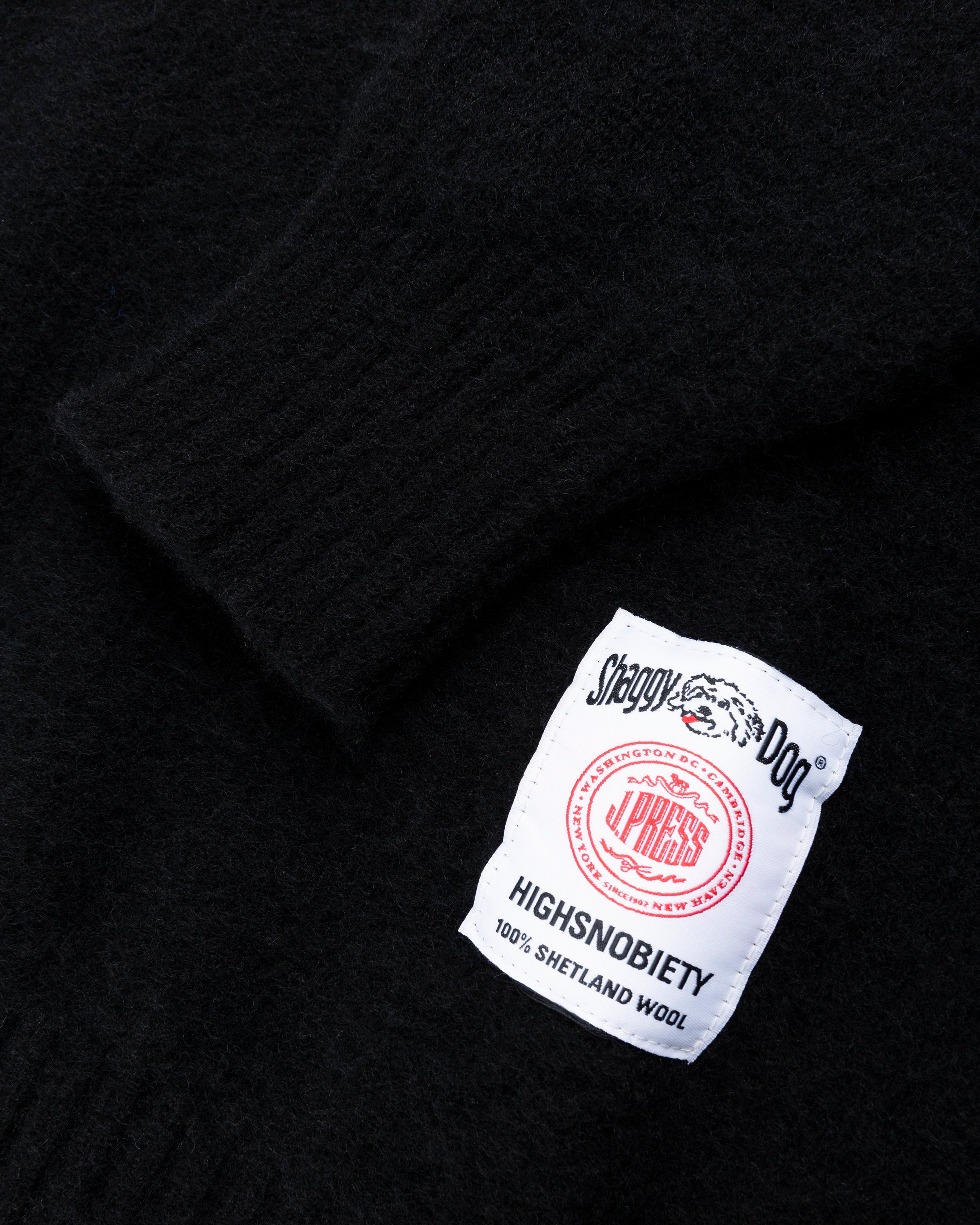 J. Press x Highsnobiety - Shaggy Dog Solid Sweater Black - Clothing - Black - Image 5