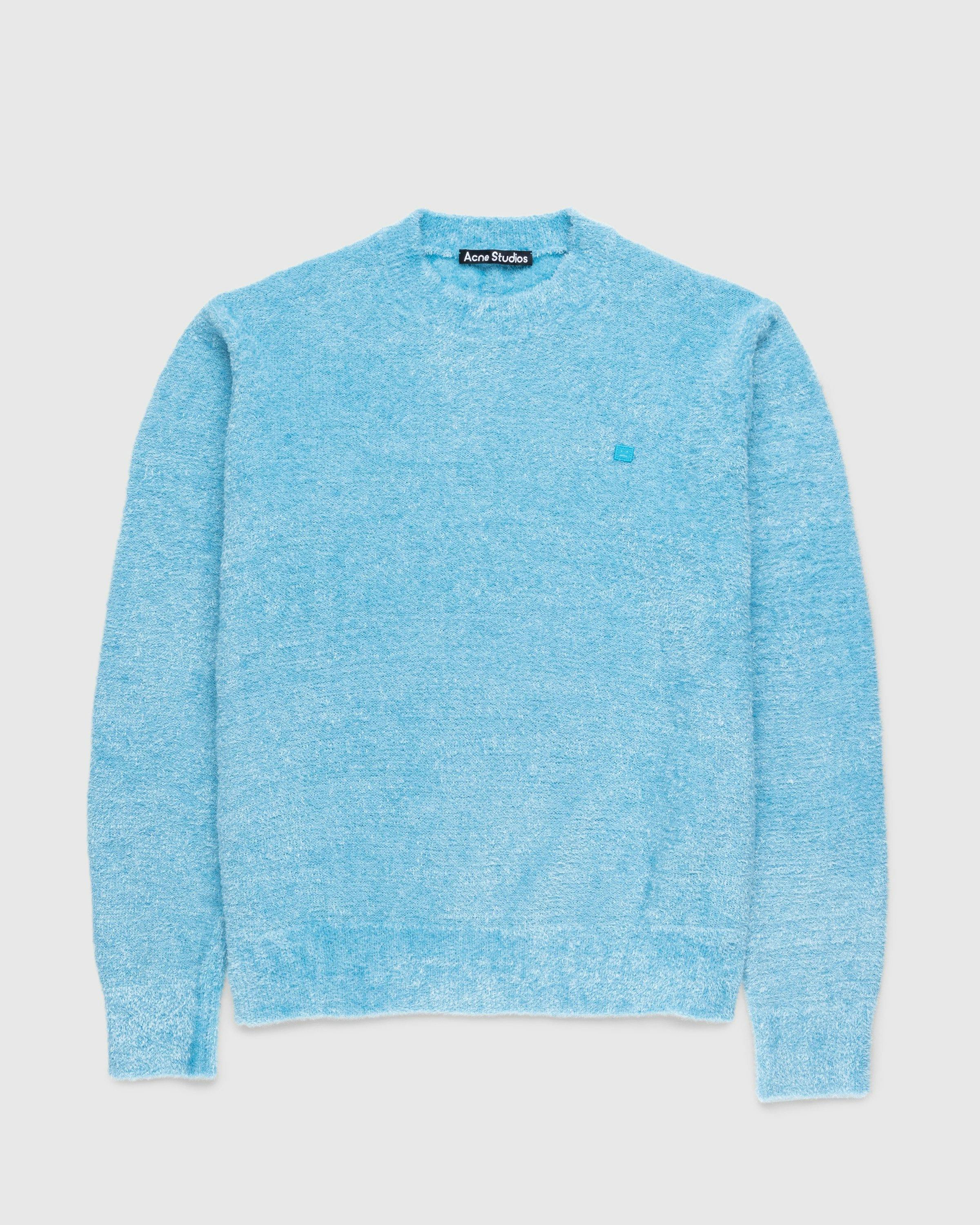 Acne Studios - Textured Sweater Teal Blue - Clothing - Blue - Image 1