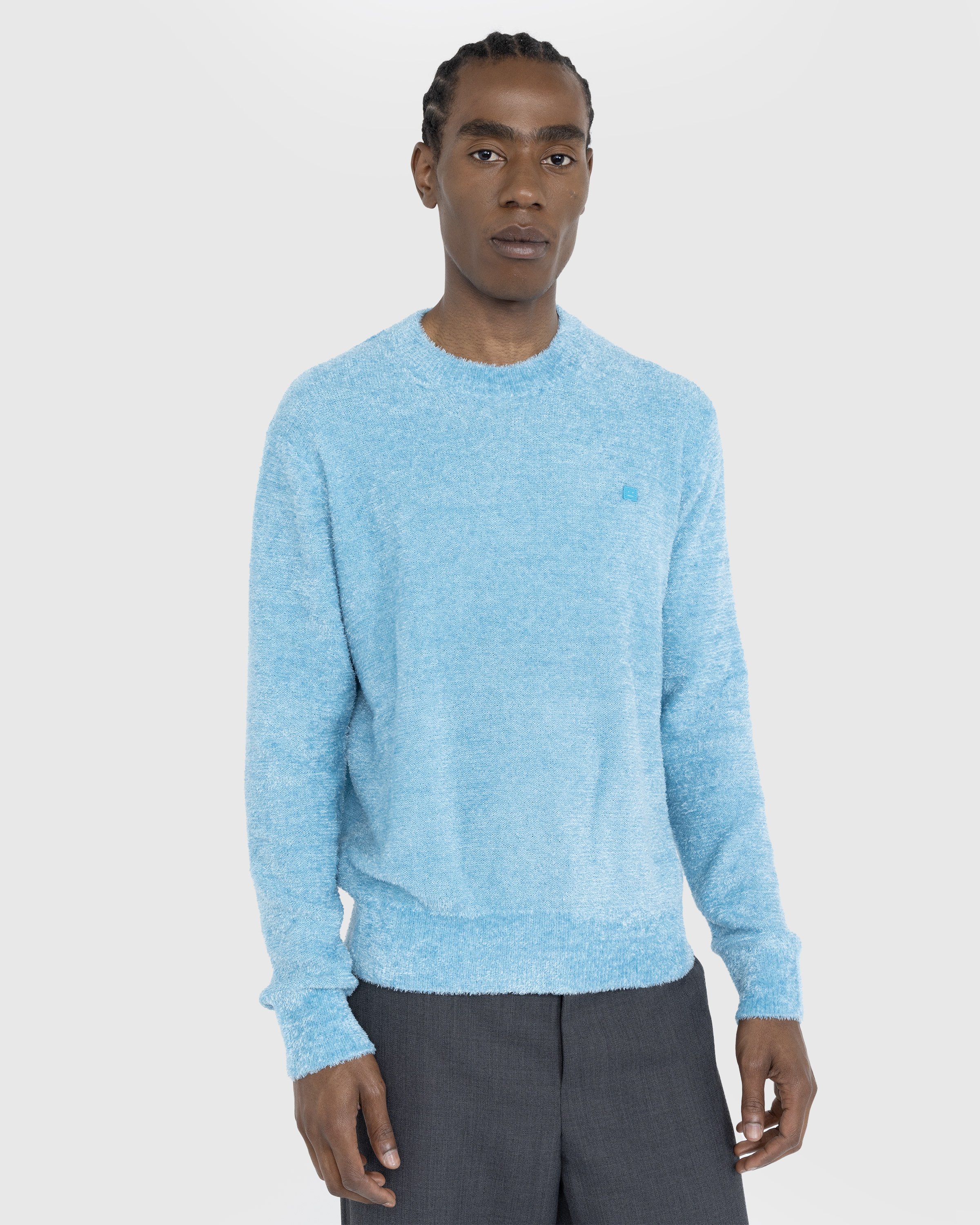 Acne Studios - Textured Sweater Teal Blue - Clothing - Blue - Image 2