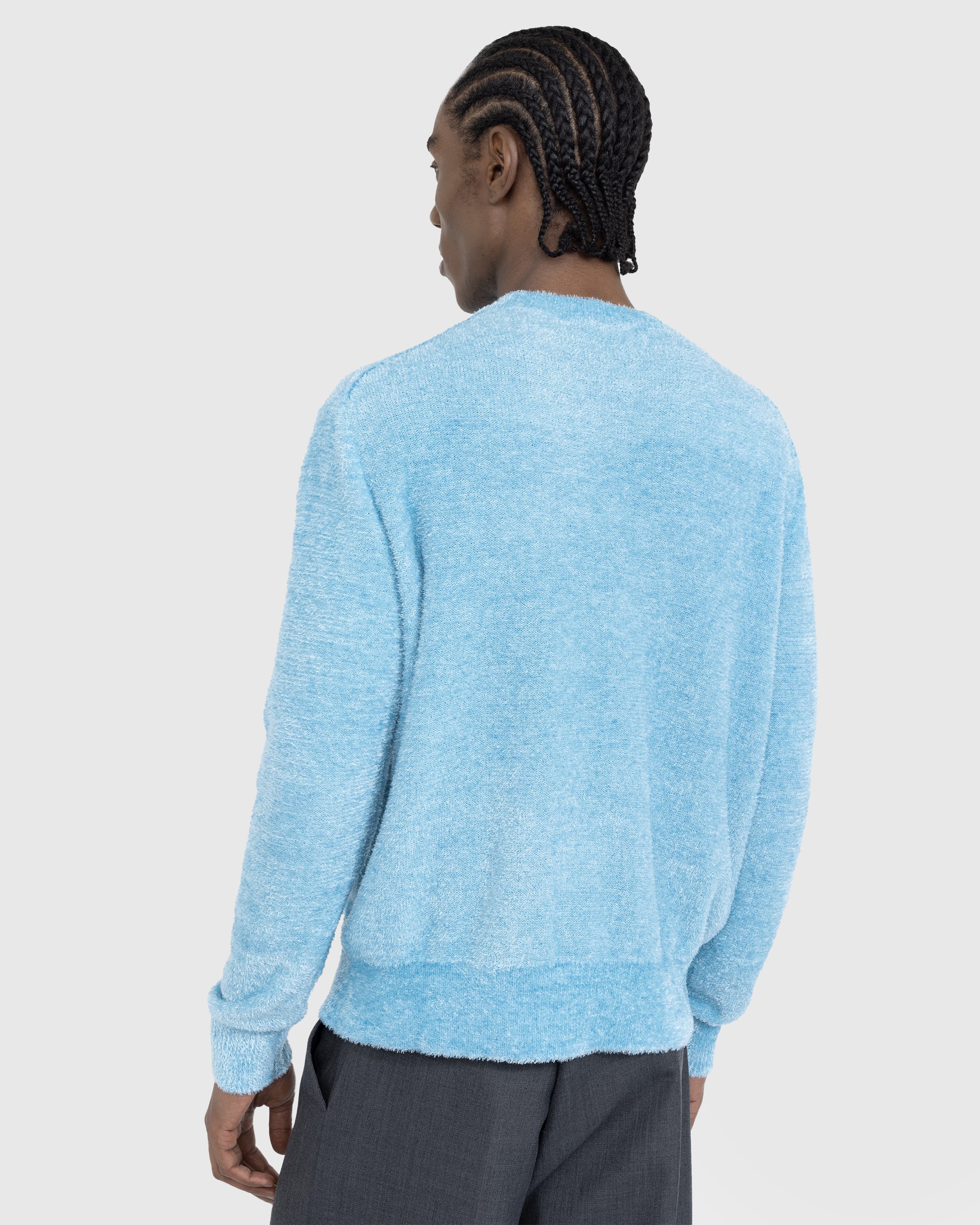 Acne Studios - Textured Sweater Teal Blue - Clothing - Blue - Image 3