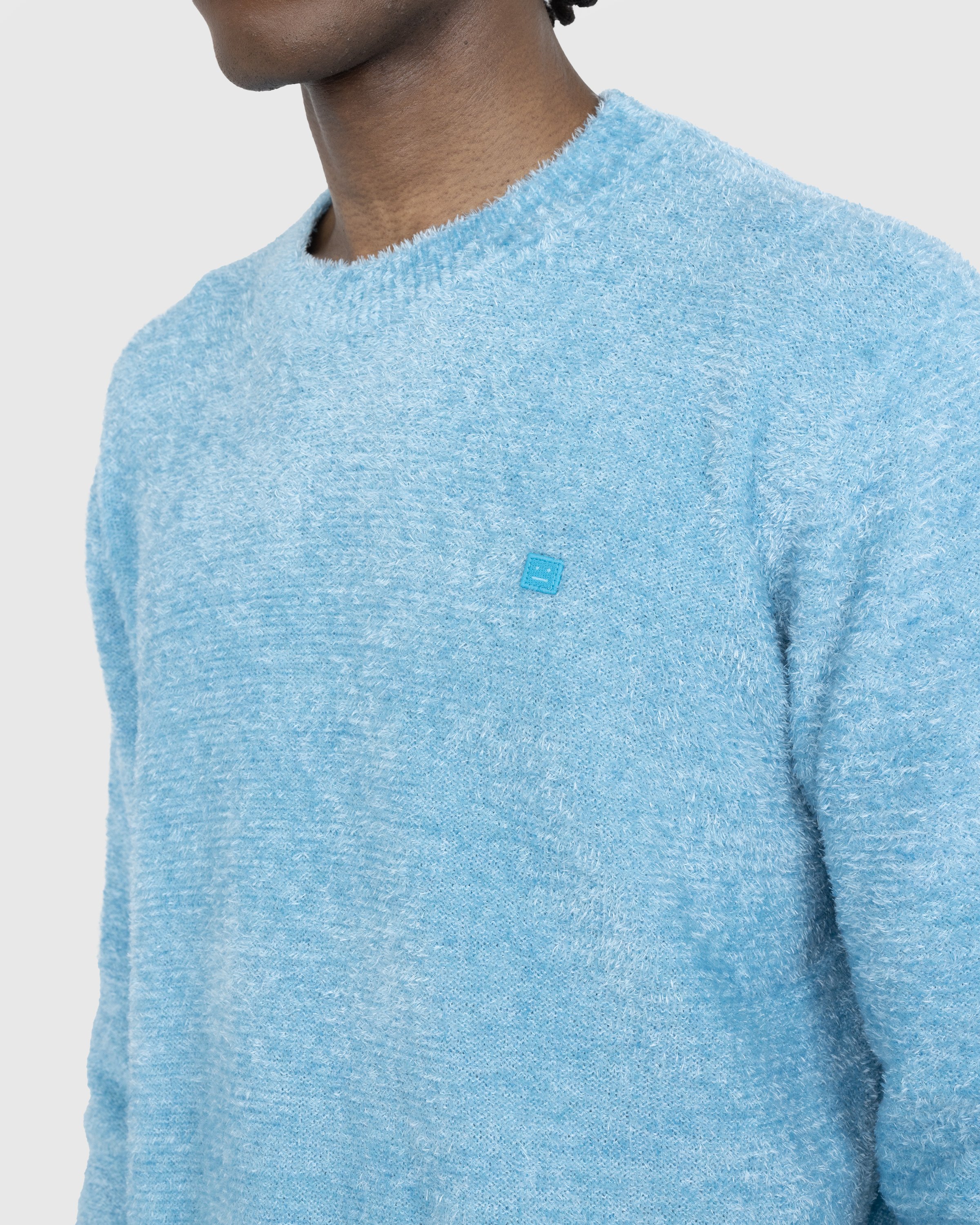 Acne Studios - Textured Sweater Teal Blue - Clothing - Blue - Image 4