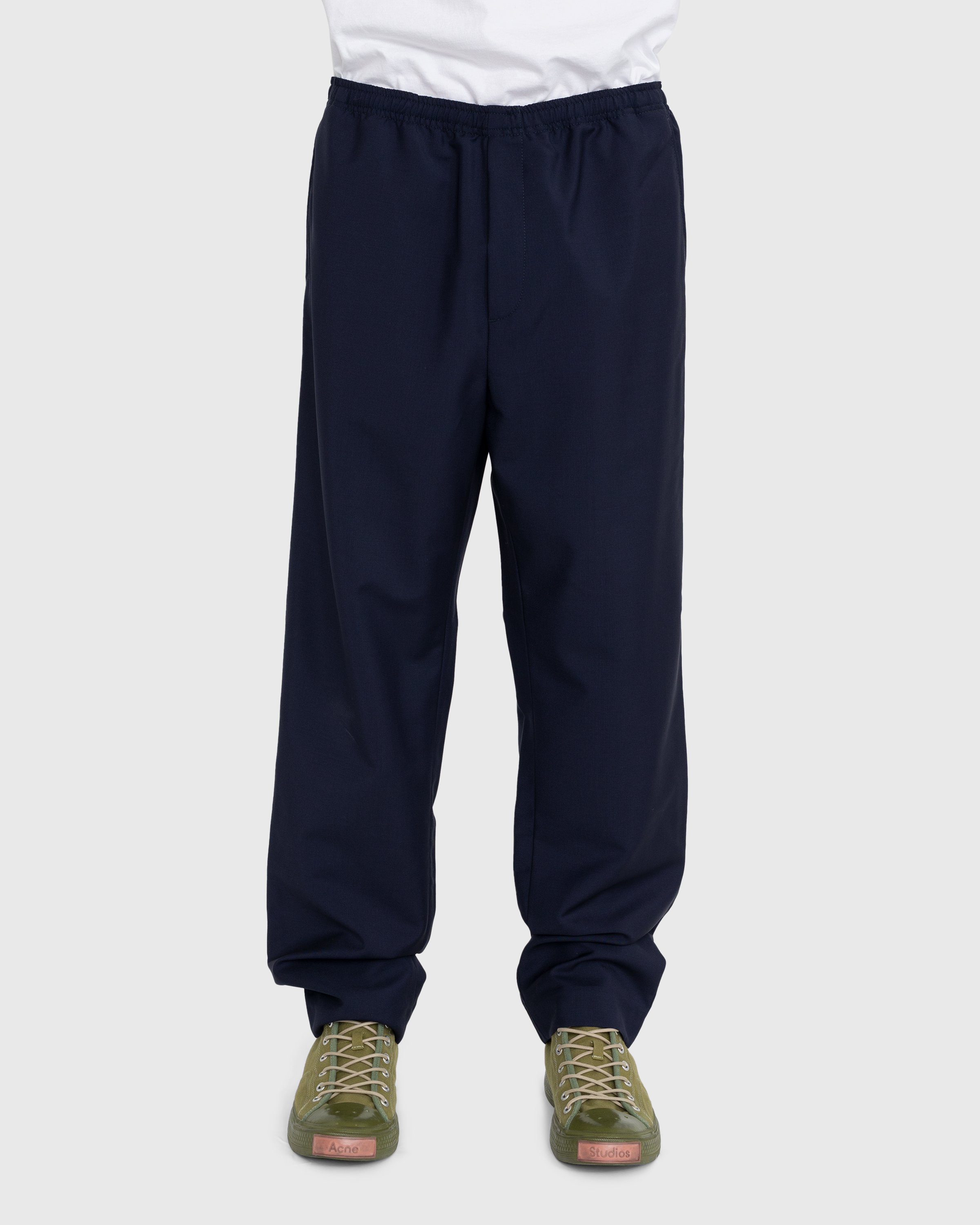 Acne Studios - Loose Fit Drawstring Trousers Blue - Clothing - Grey - Image 2