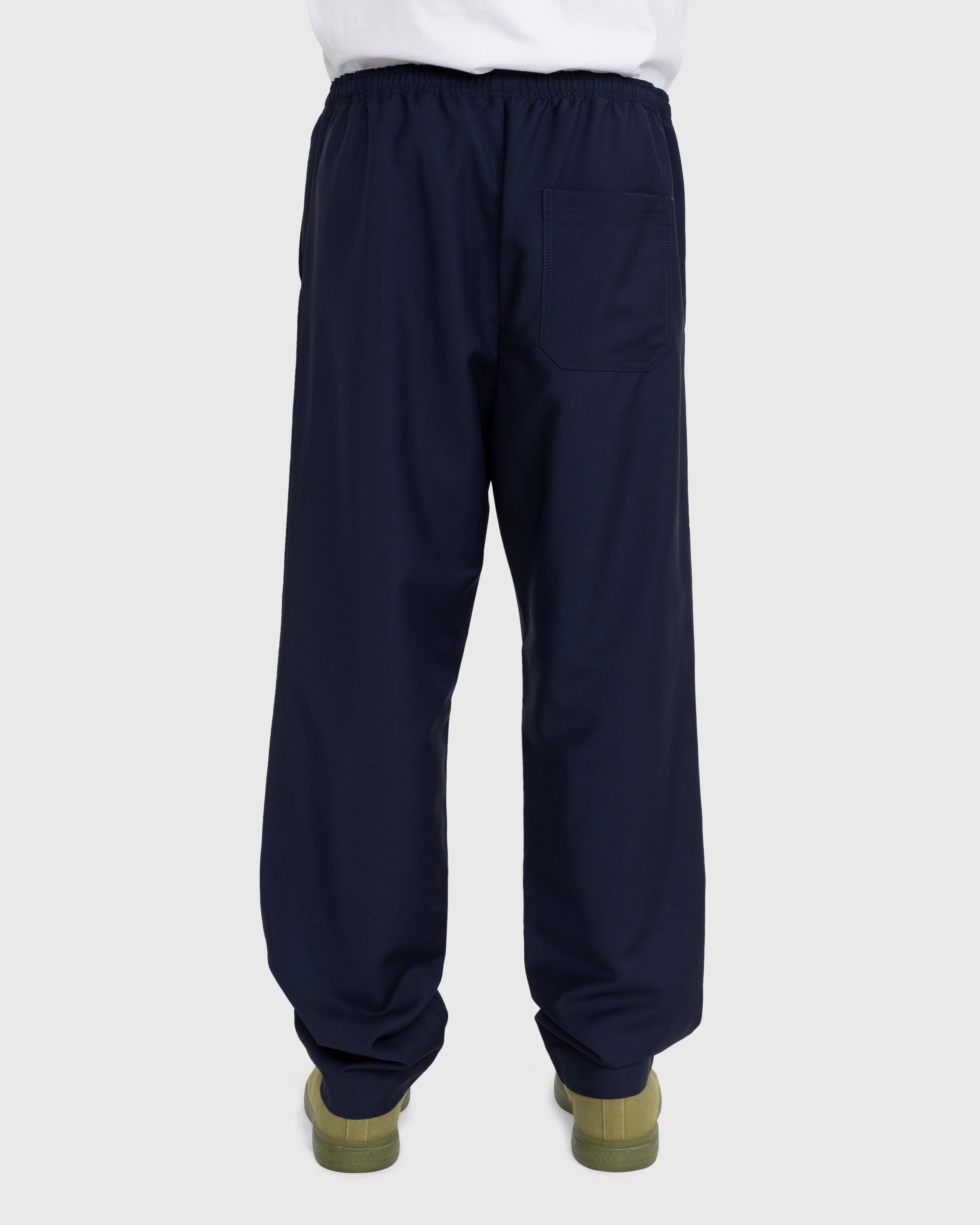 Acne Studios - Loose Fit Drawstring Trousers Blue - Clothing - Grey - Image 4