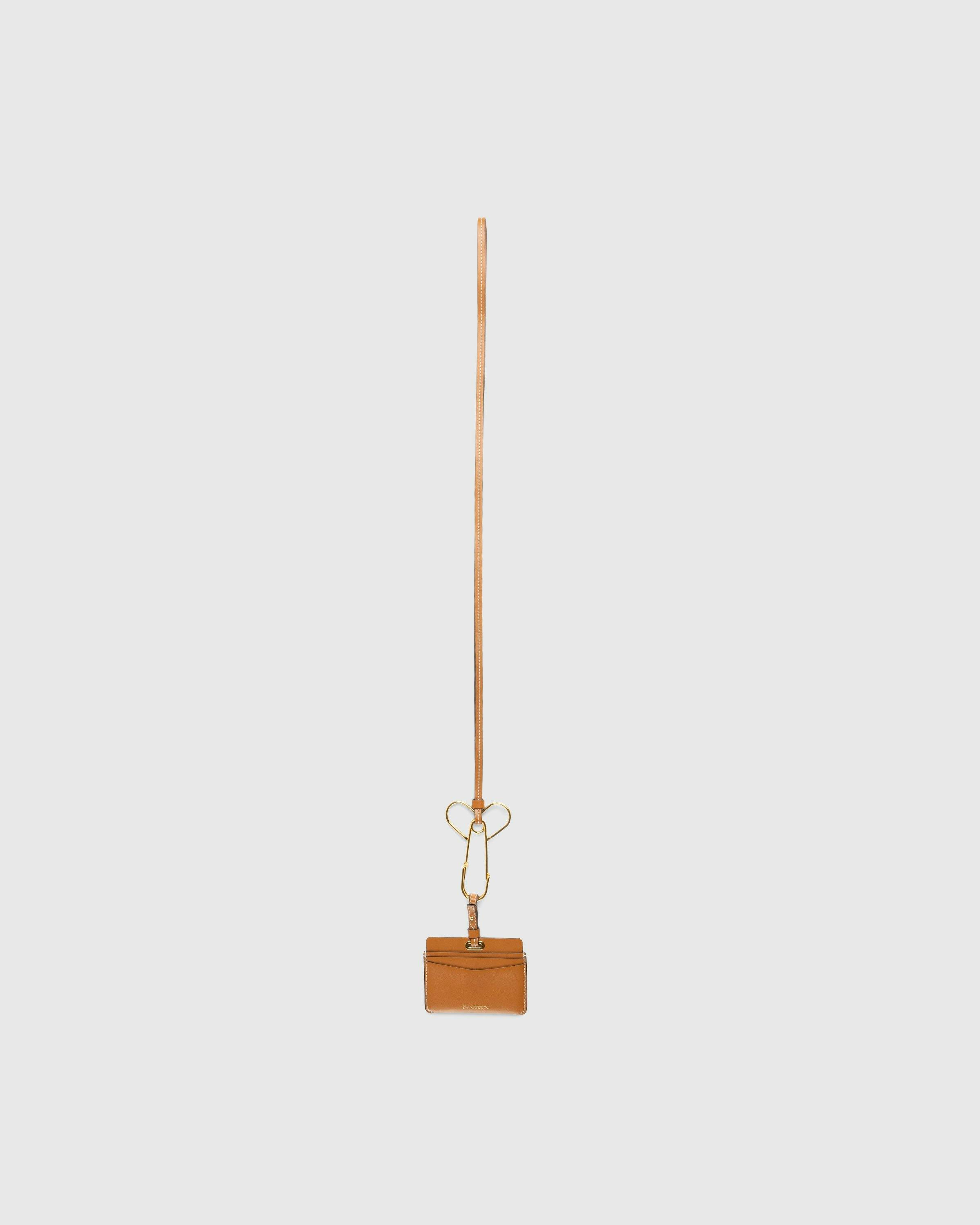 J.W. Anderson - CARDHOLDER WITH PENIS PIN STRAP Brown - Accessories - Brown - Image 1