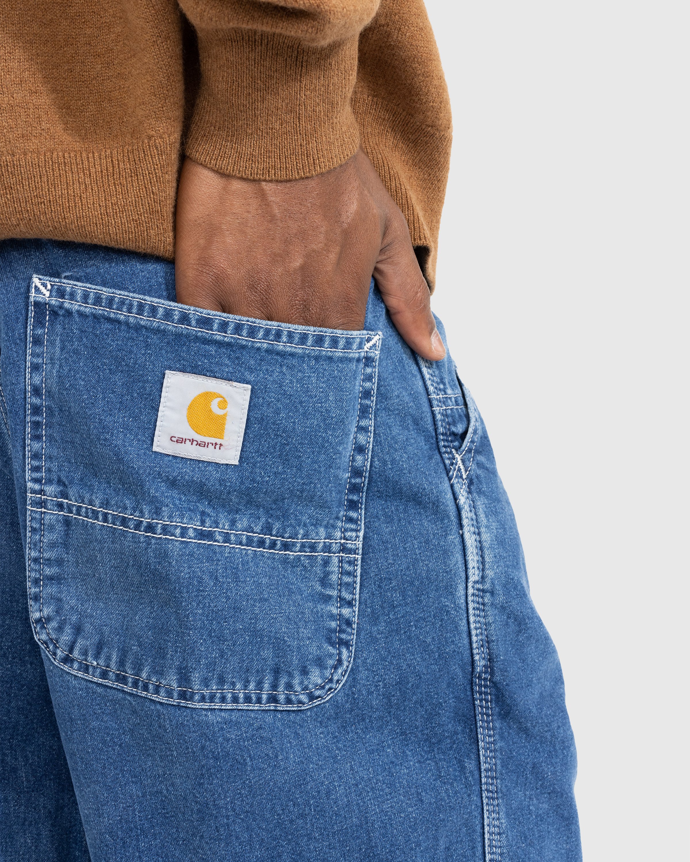Carhartt WIP - Simple Pant Blue/Stone-Washed - Clothing - Blue - Image 4
