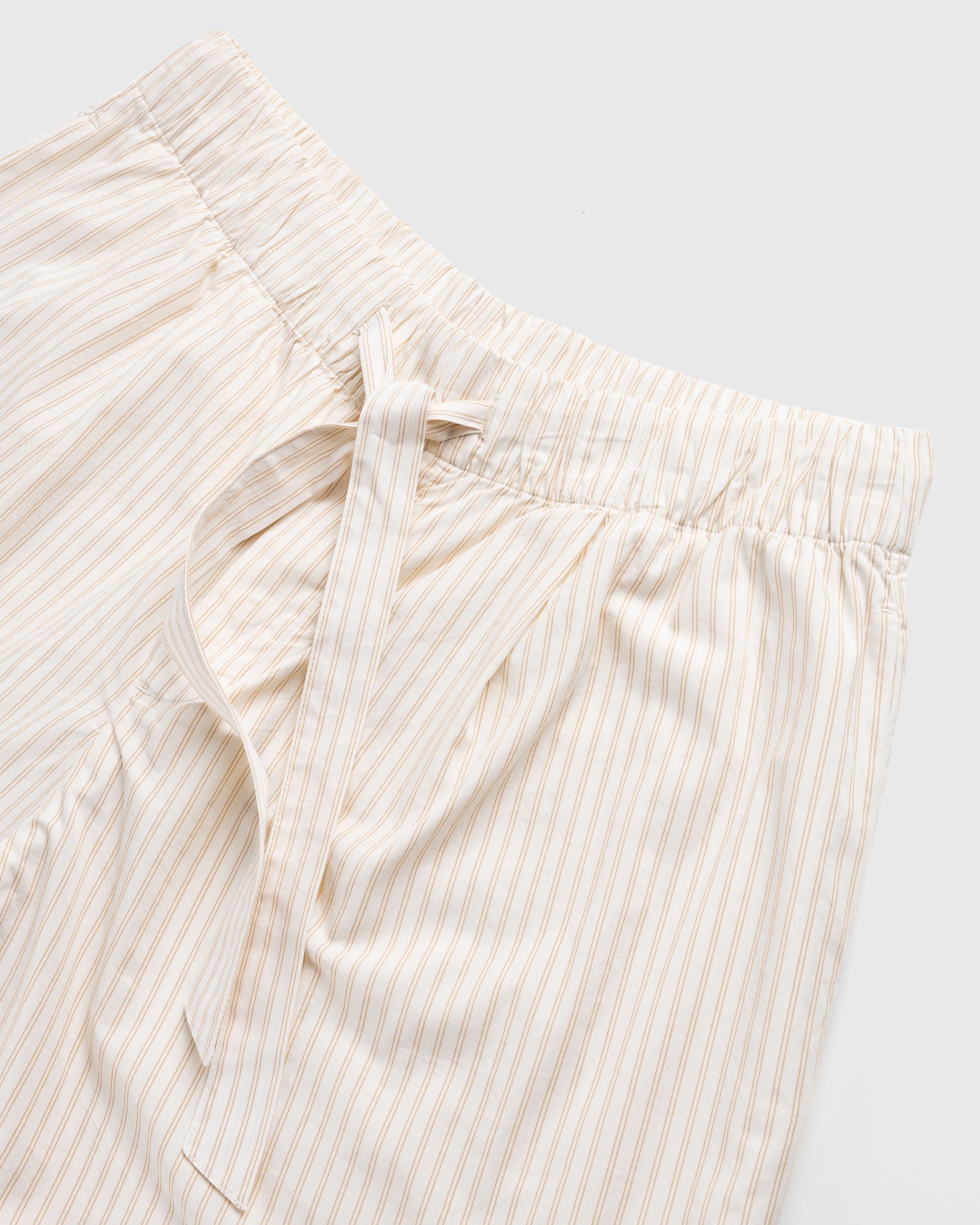 Birkenstock x Tekla - Poplin Pyjama Shorts Wheat Stripes - Clothing - Beige - Image 5