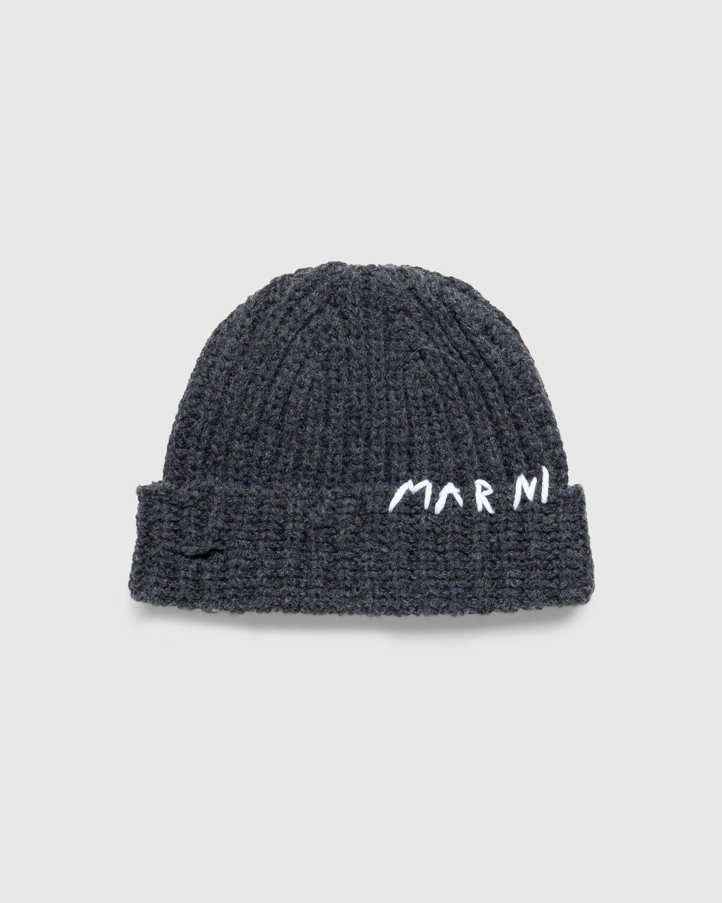 Marni - Logo Beanie Grey - Accessories - Grey - Image 2