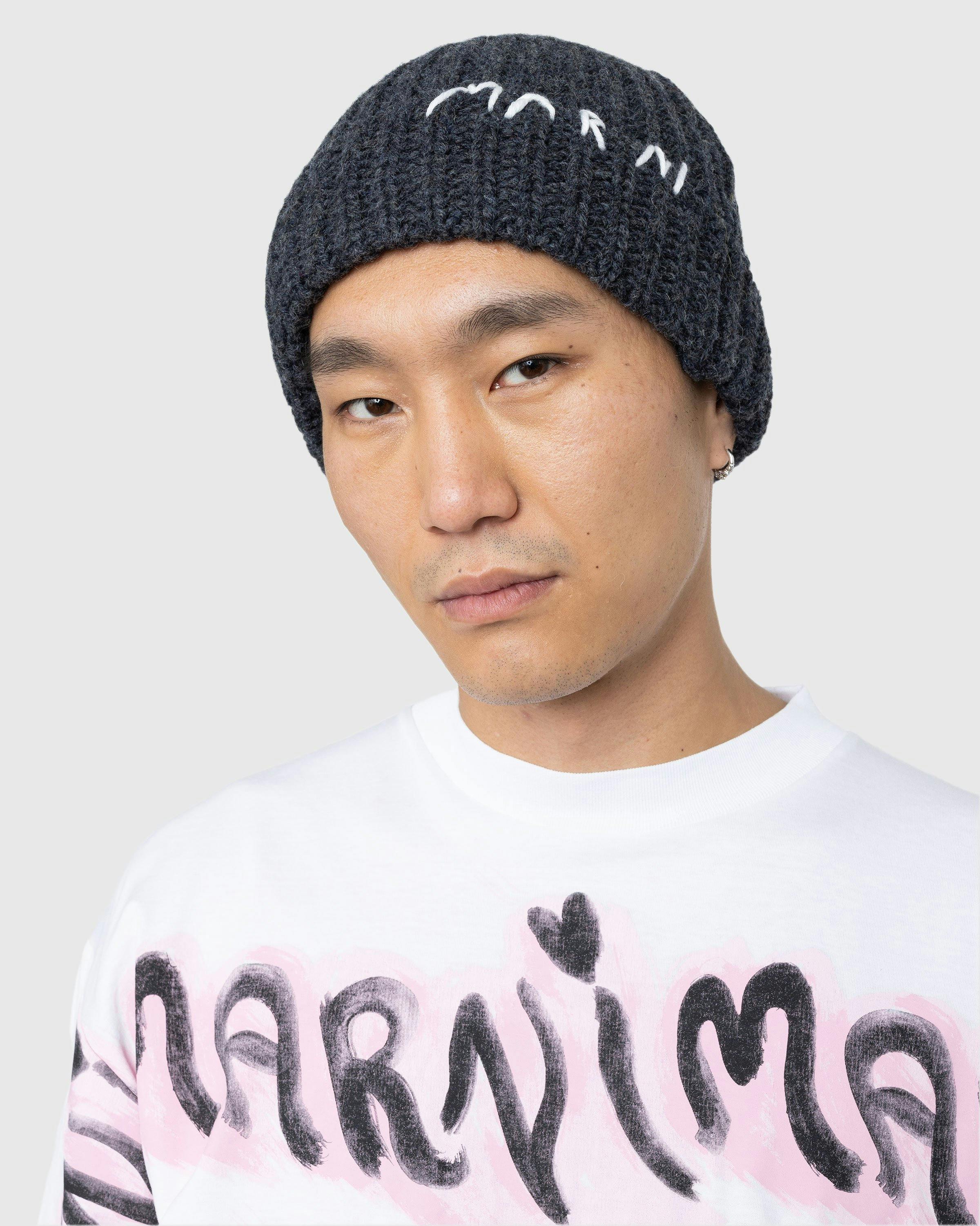 Marni - Logo Beanie Grey - Accessories - Grey - Image 3