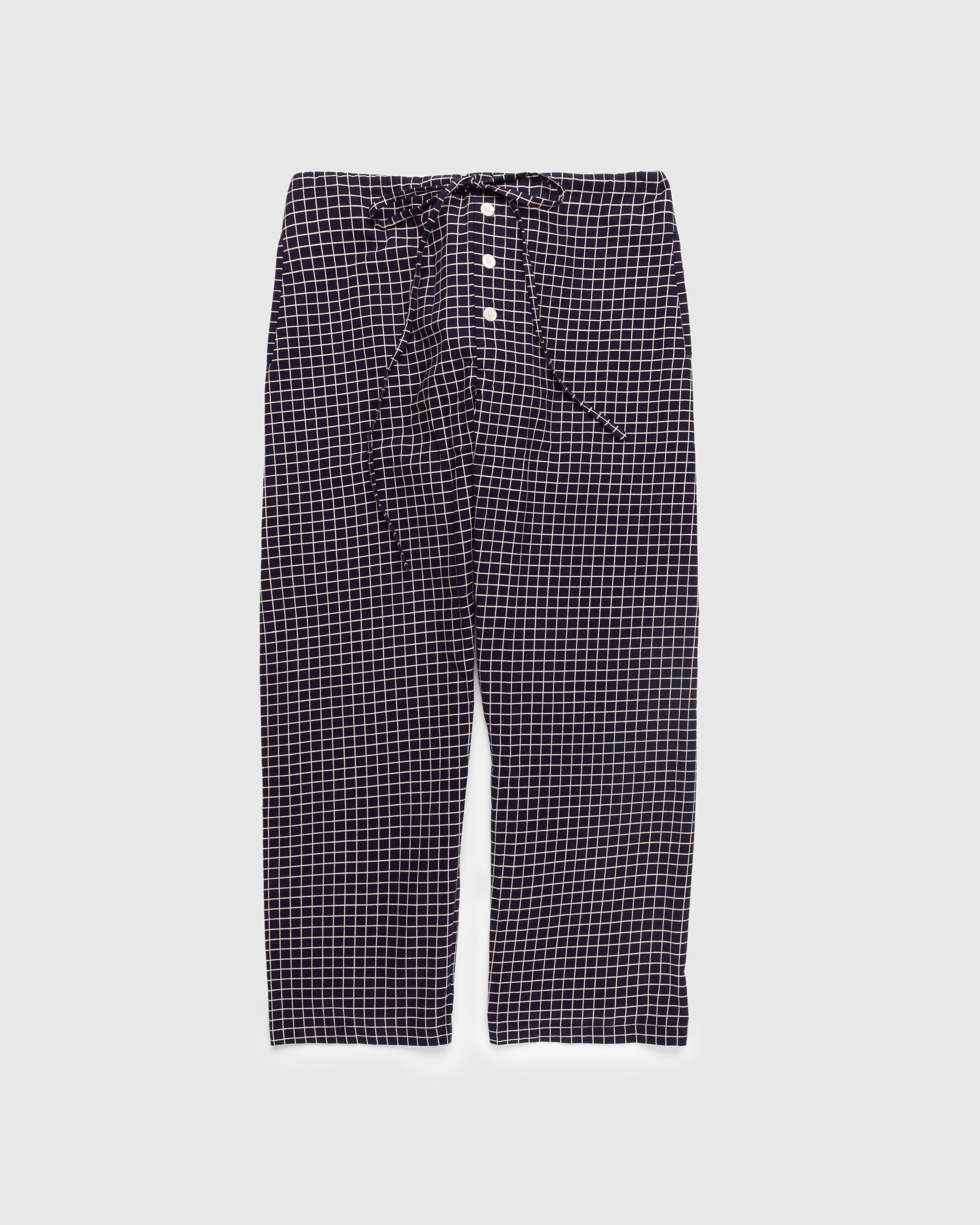 Bode - Midnight Grid Pajama Pant - Clothing - Blue - Image 1