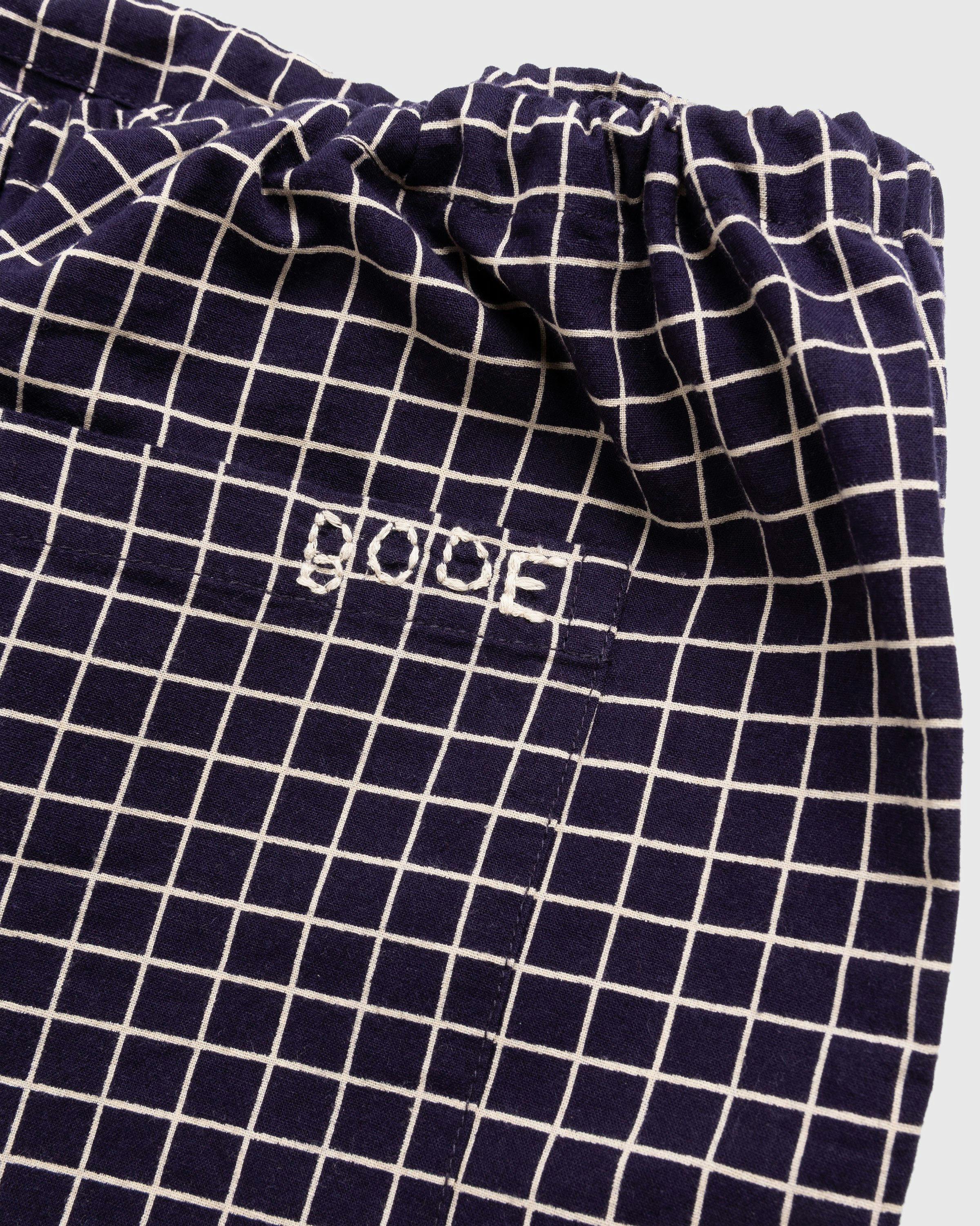 Bode - Midnight Grid Pajama Pant - Clothing - Blue - Image 3