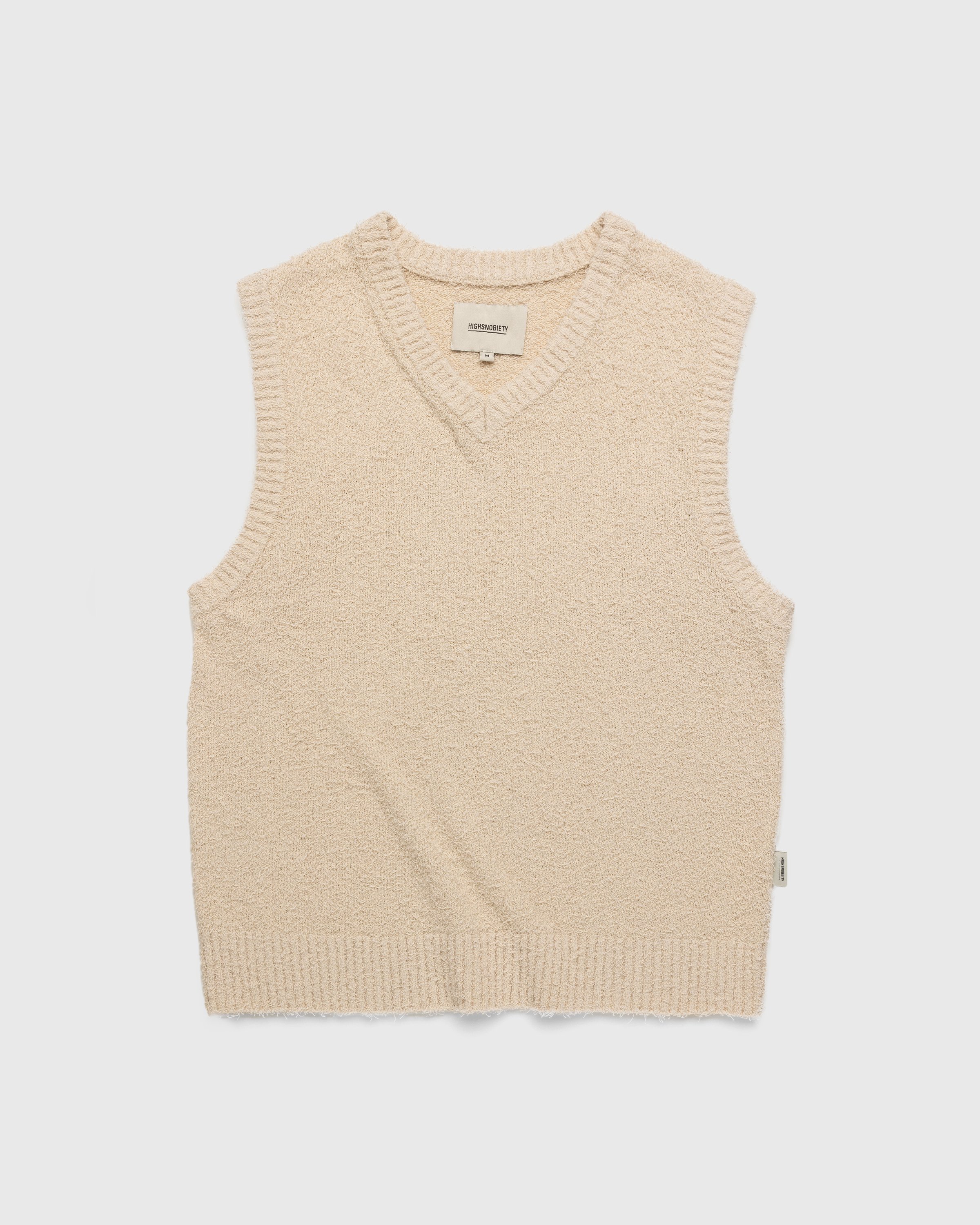 Highsnobiety - V-Neck Sweater Vest Beige - Clothing - Beige - Image 1