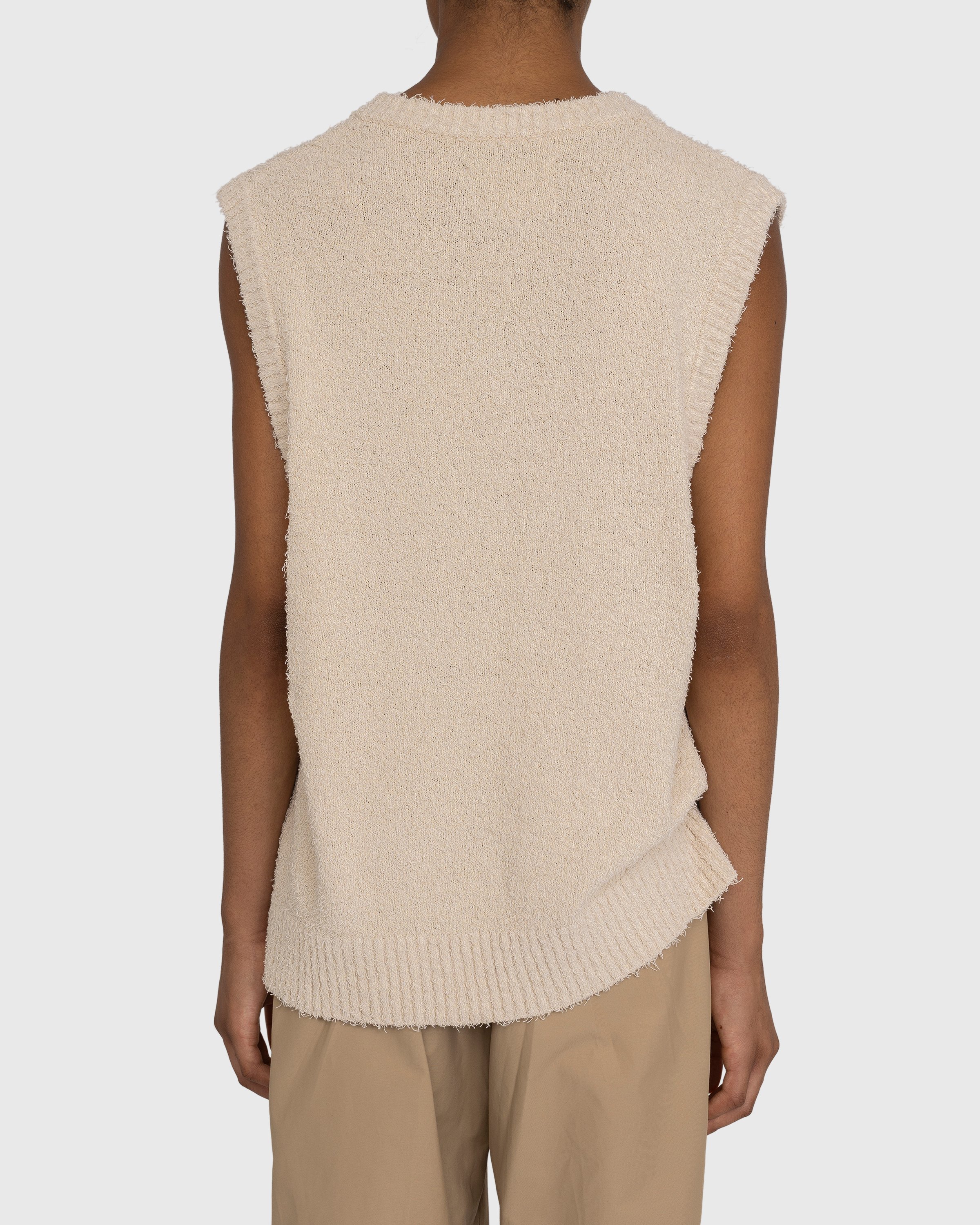 Highsnobiety - V-Neck Sweater Vest Beige - Clothing - Beige - Image 3