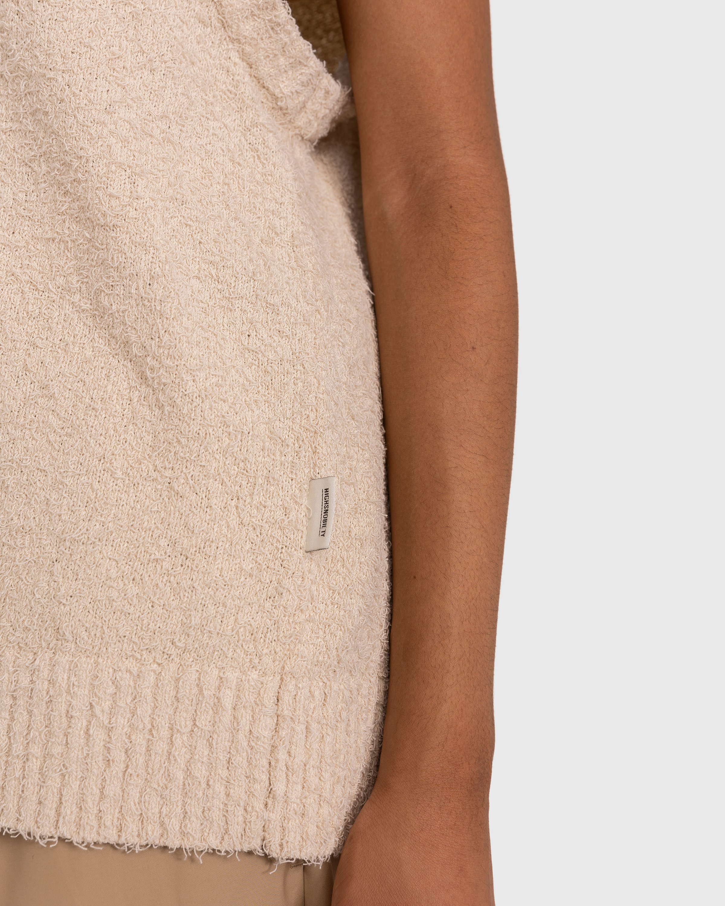 Highsnobiety - V-Neck Sweater Vest Beige - Clothing - Beige - Image 6