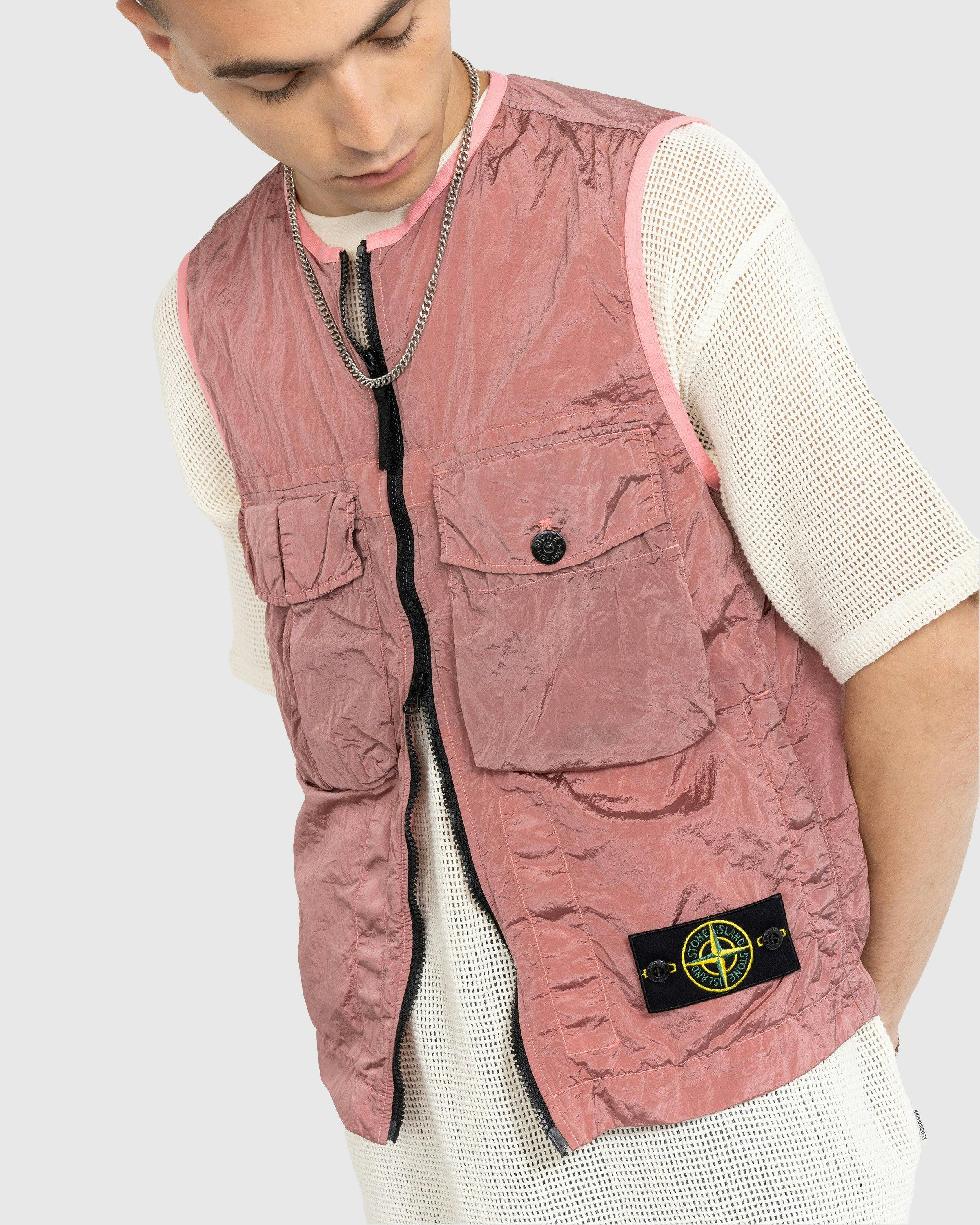 Stone Island - Giubbotto S/Maniche Pink 7815G0619 - Clothing - Pink - Image 4