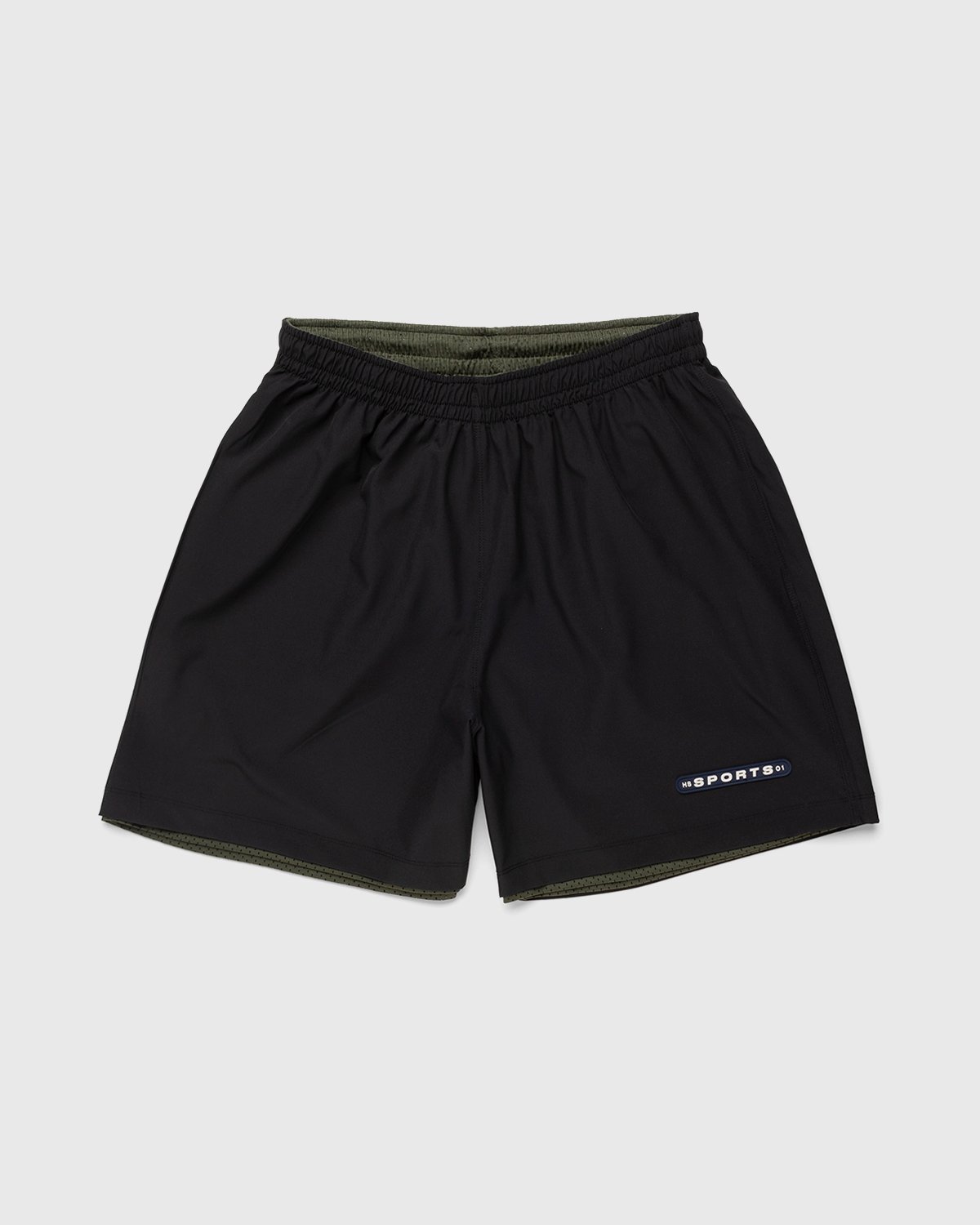 Highsnobiety - HS Sports Reversible Mesh Shorts Black/Khaki - Clothing - Green - Image 3