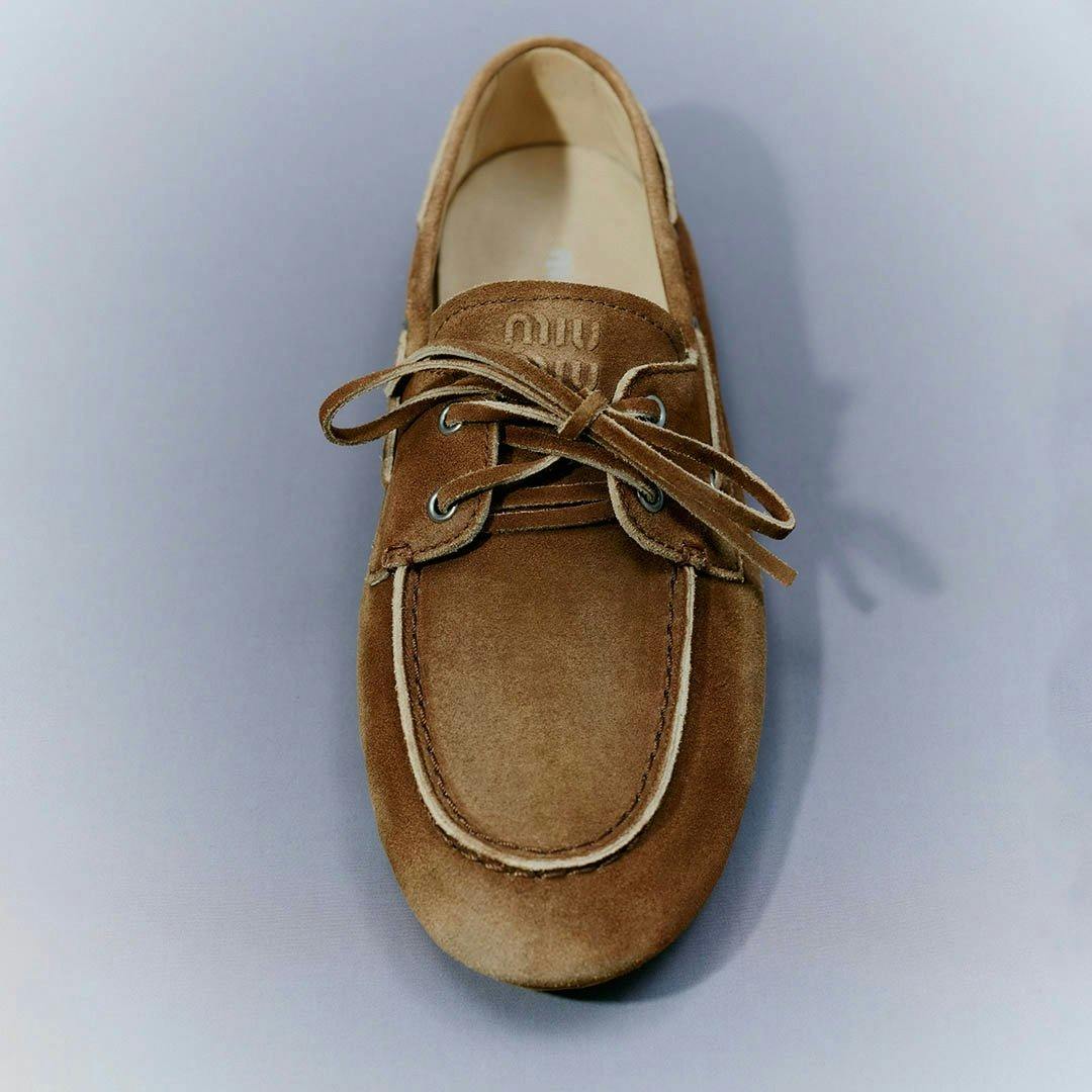 miu miu's spring/summer 2024 boat shoes