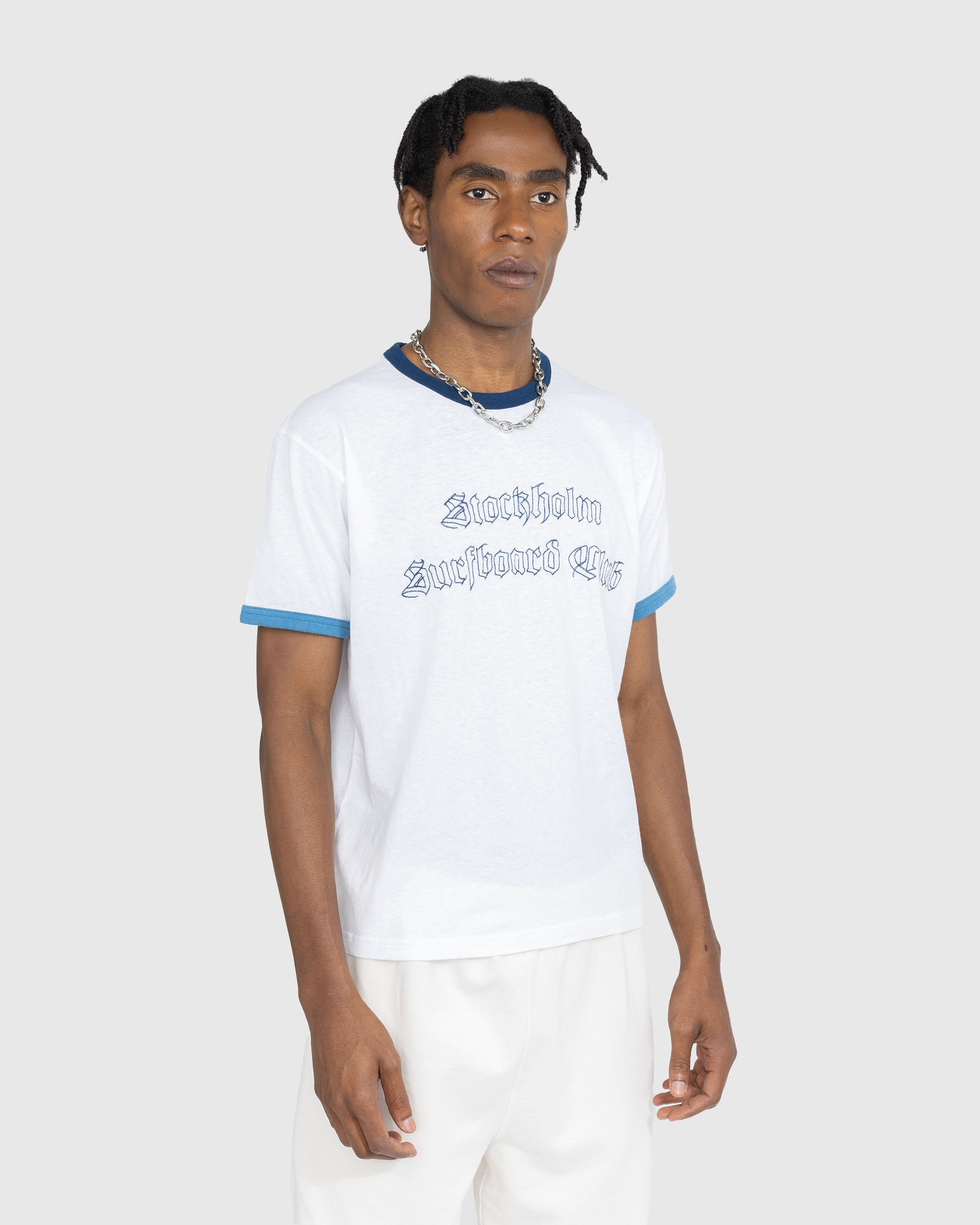Stockholm Surfboard Club - Ringer T-Shirt White - Clothing - White - Image 2