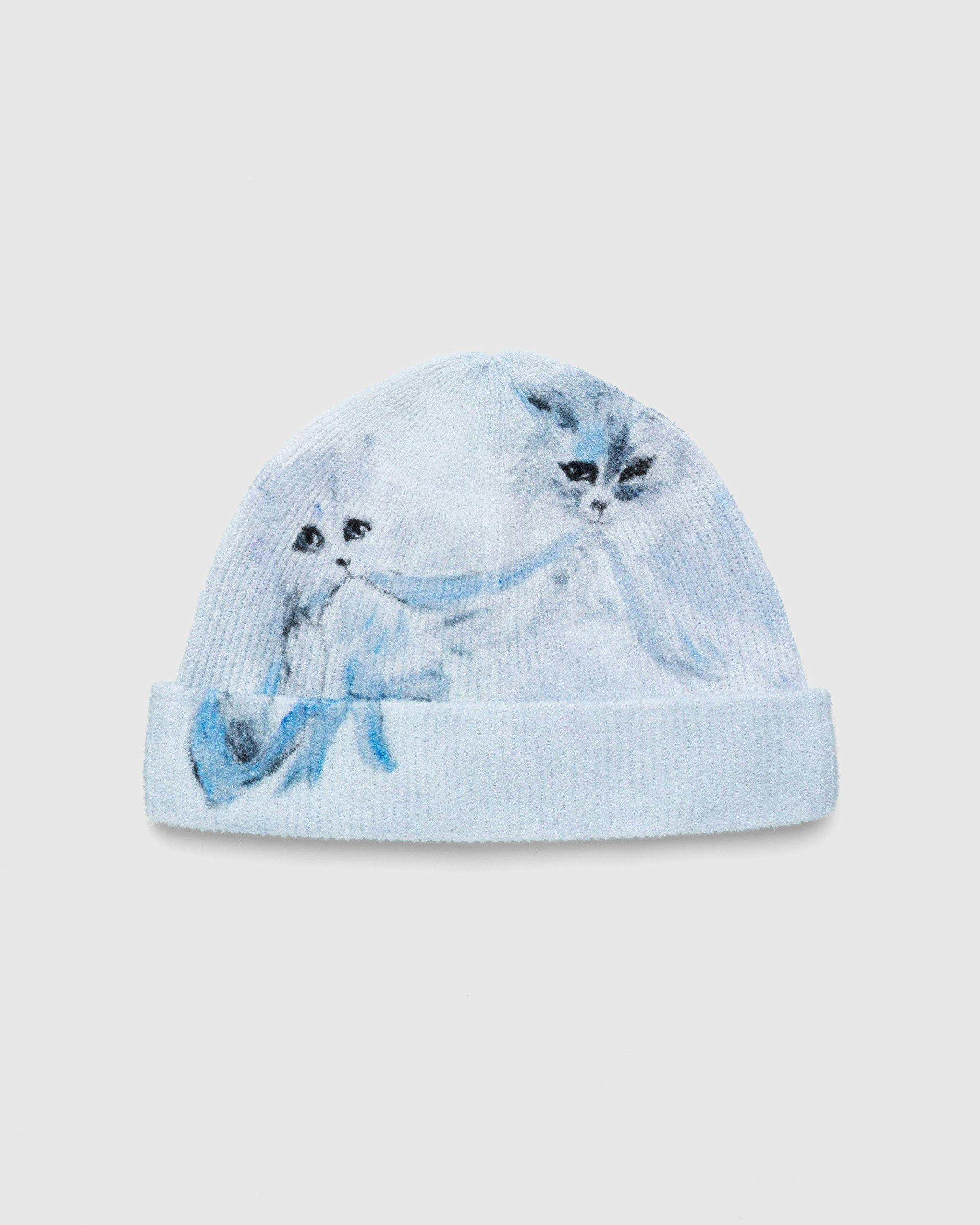 Acne Studios - Cat Print Beanie Off White - Accessories - Beige - Image 1