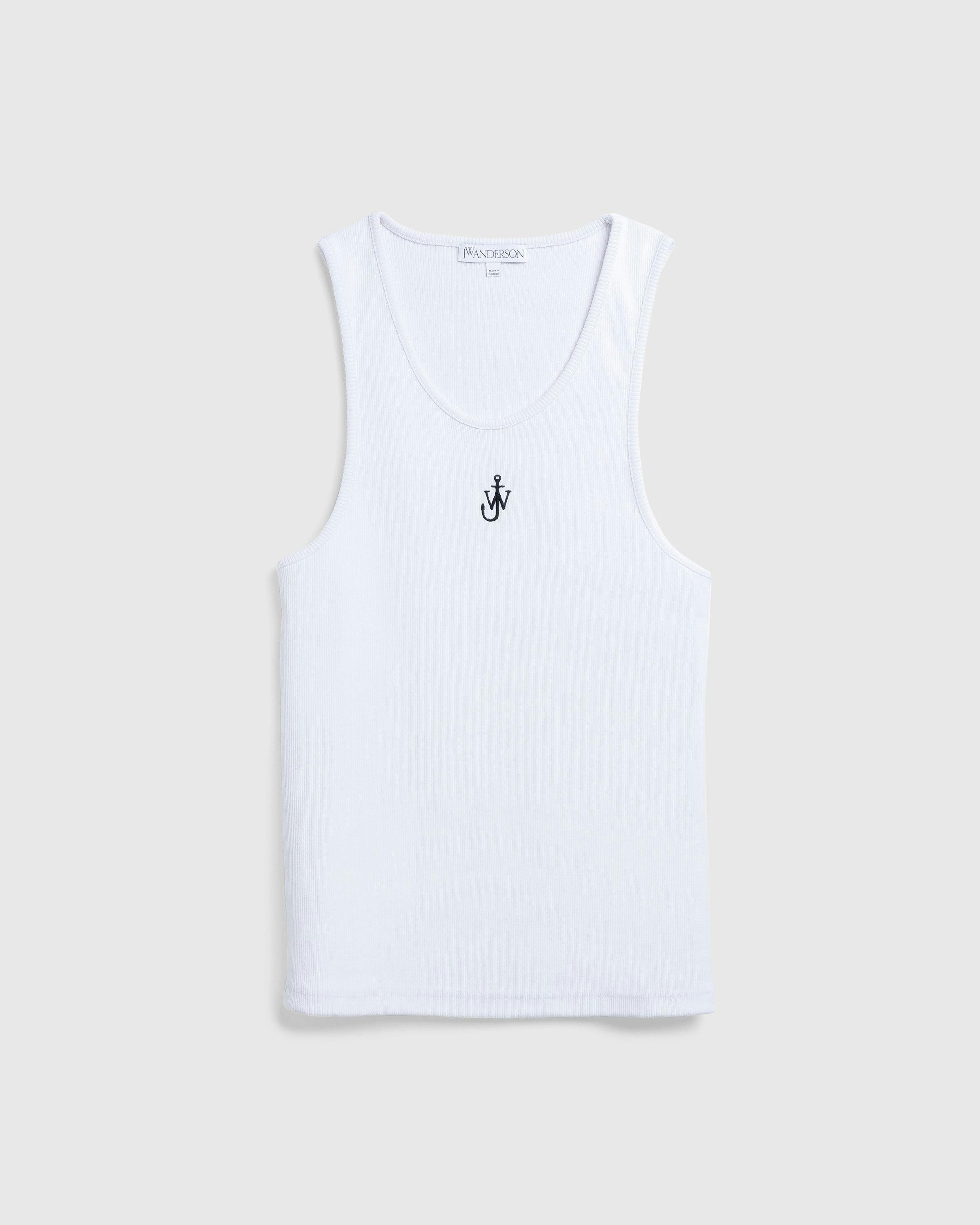 J.W. Anderson - ANCHOR EMBROIDERY TANK TOP - Clothing - White - Image 1