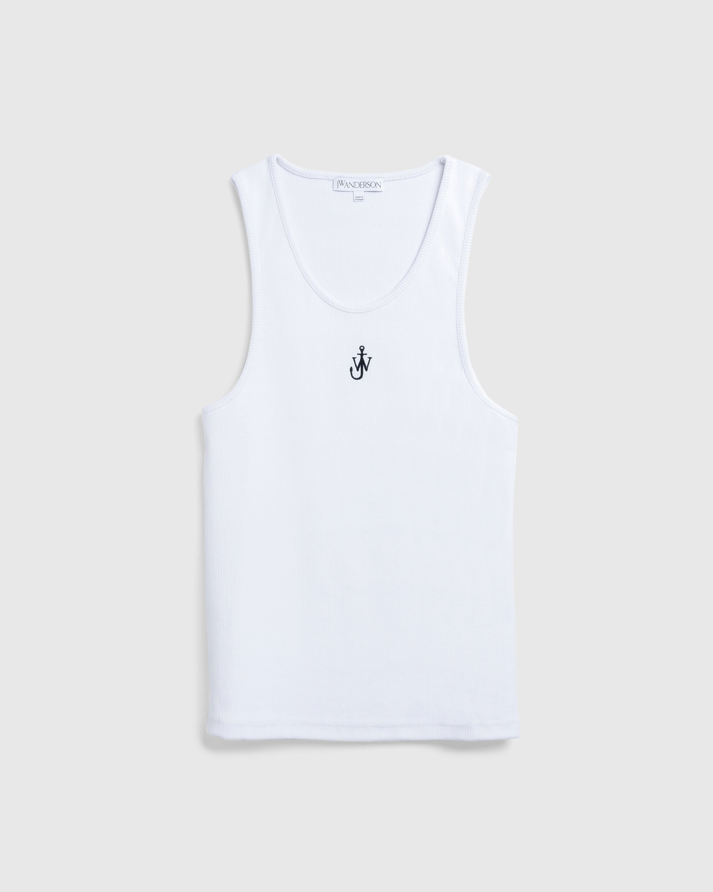 J.W. Anderson - ANCHOR EMBROIDERY TANK TOP - Clothing - White - Image 1