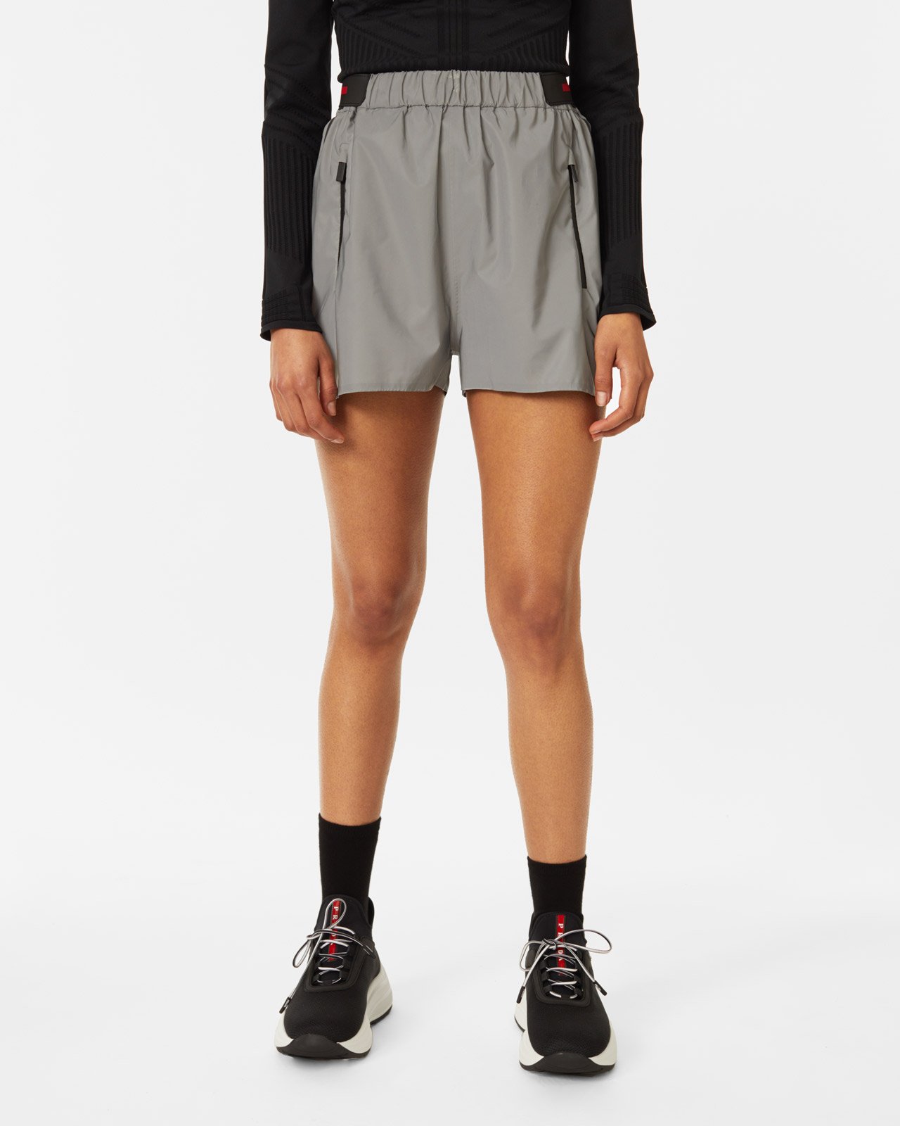 Prada - Women's Reflective Shorts - Clothing - Grey - Image 2