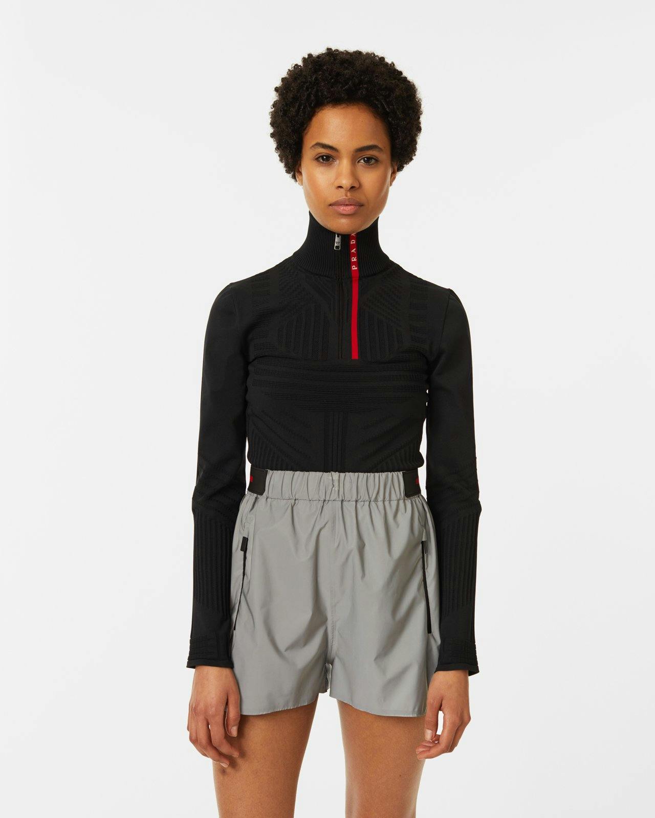 Prada - Knitted Nylon Top - Clothing - Black - Image 1