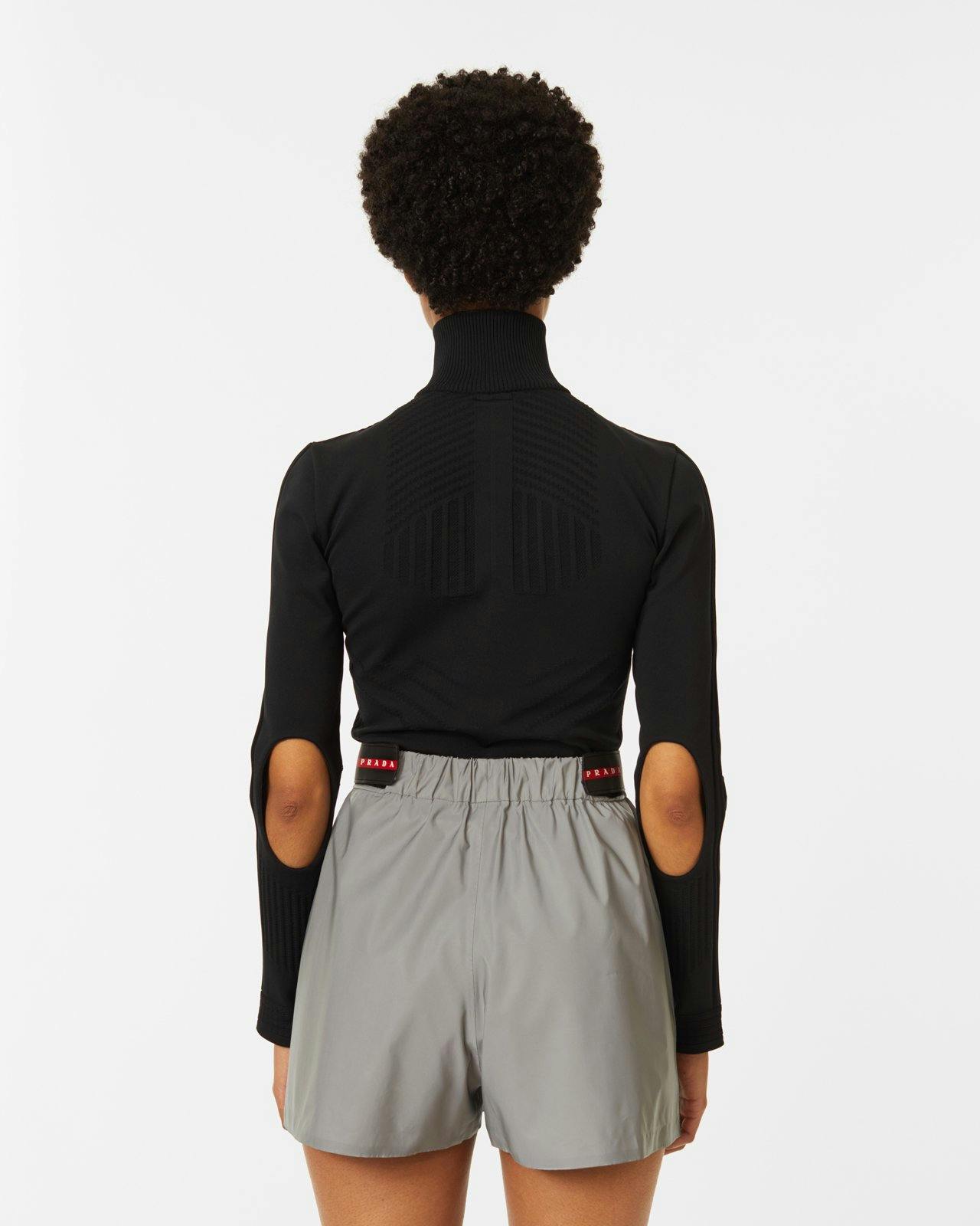 Prada - Knitted Nylon Top - Clothing - Black - Image 3