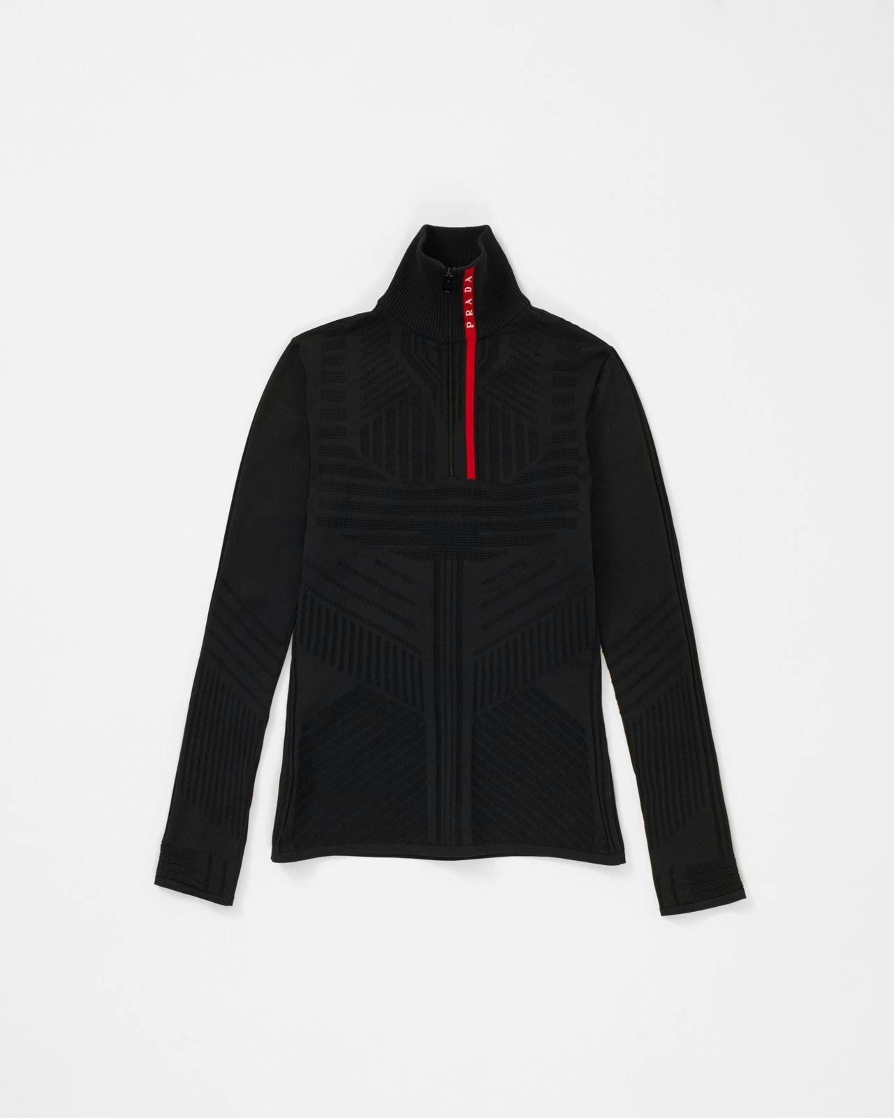 Prada - Knitted Nylon Top - Clothing - Black - Image 4