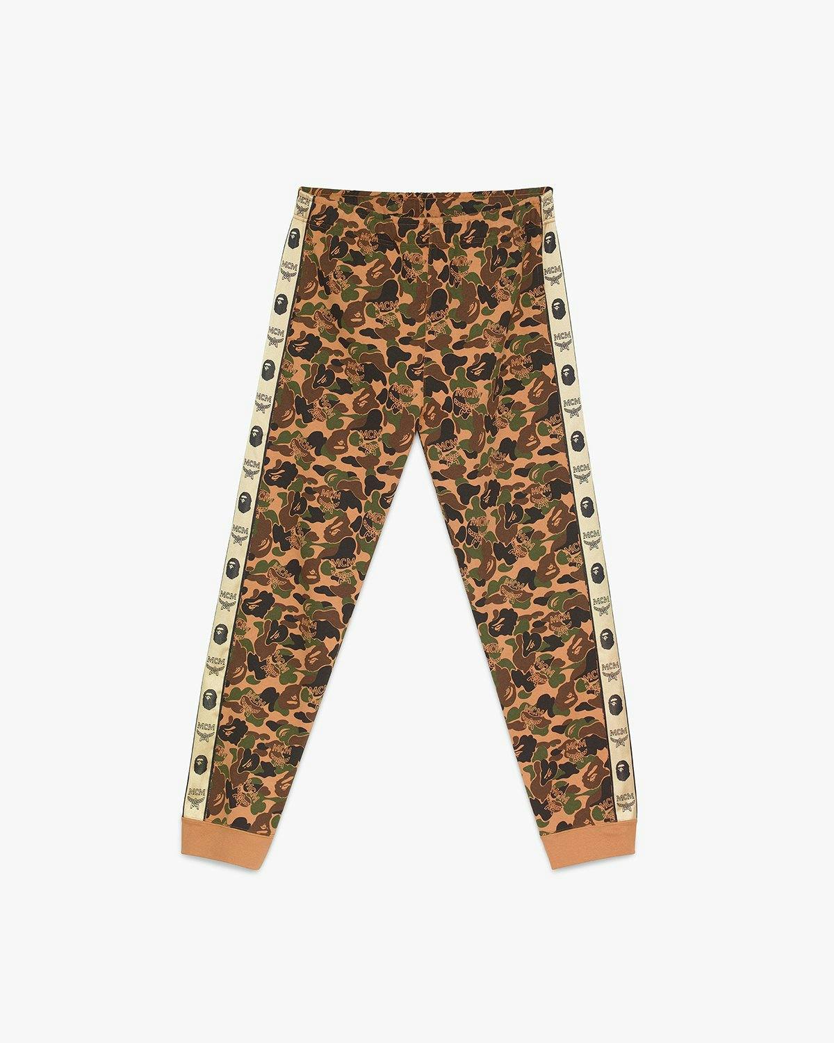 MCM x BAPE - Camo Slim Sweat Pants Kamo Khaki - Clothing - Brown - Image 1
